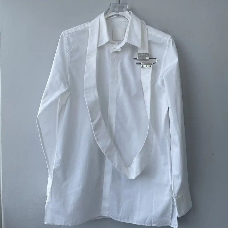 Givenchy Givenchy White Men's Shirt with Unique Details 0089 Size US M / EU 48-50 / 2 - 1 Thumbnail