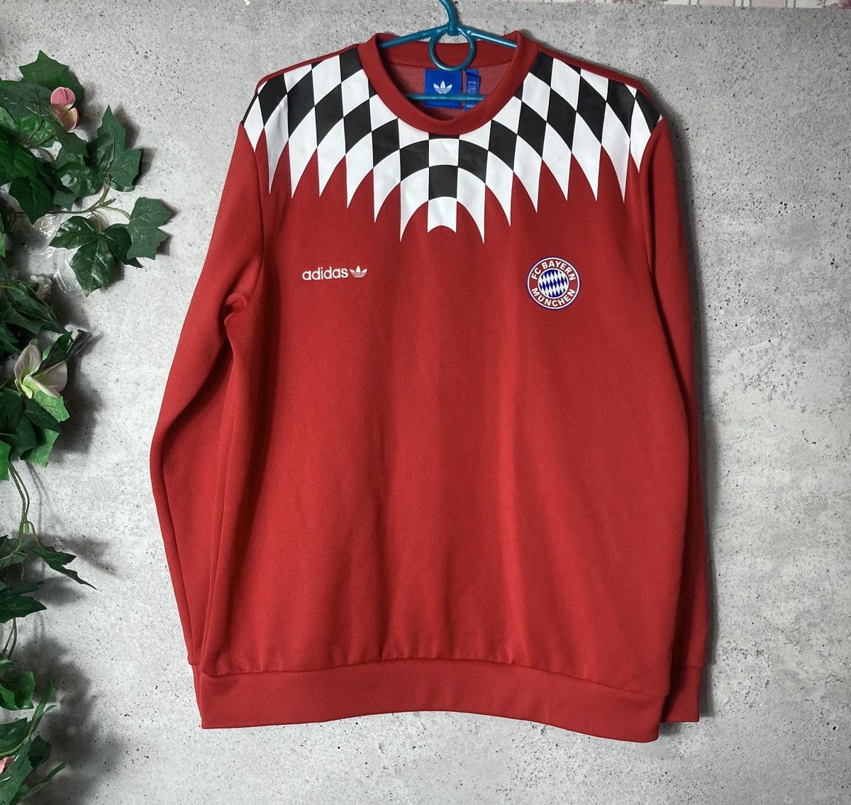 Pre-owned Adidas X Vintage Adidas Fc Bayern Munich Sweatshirt In Red