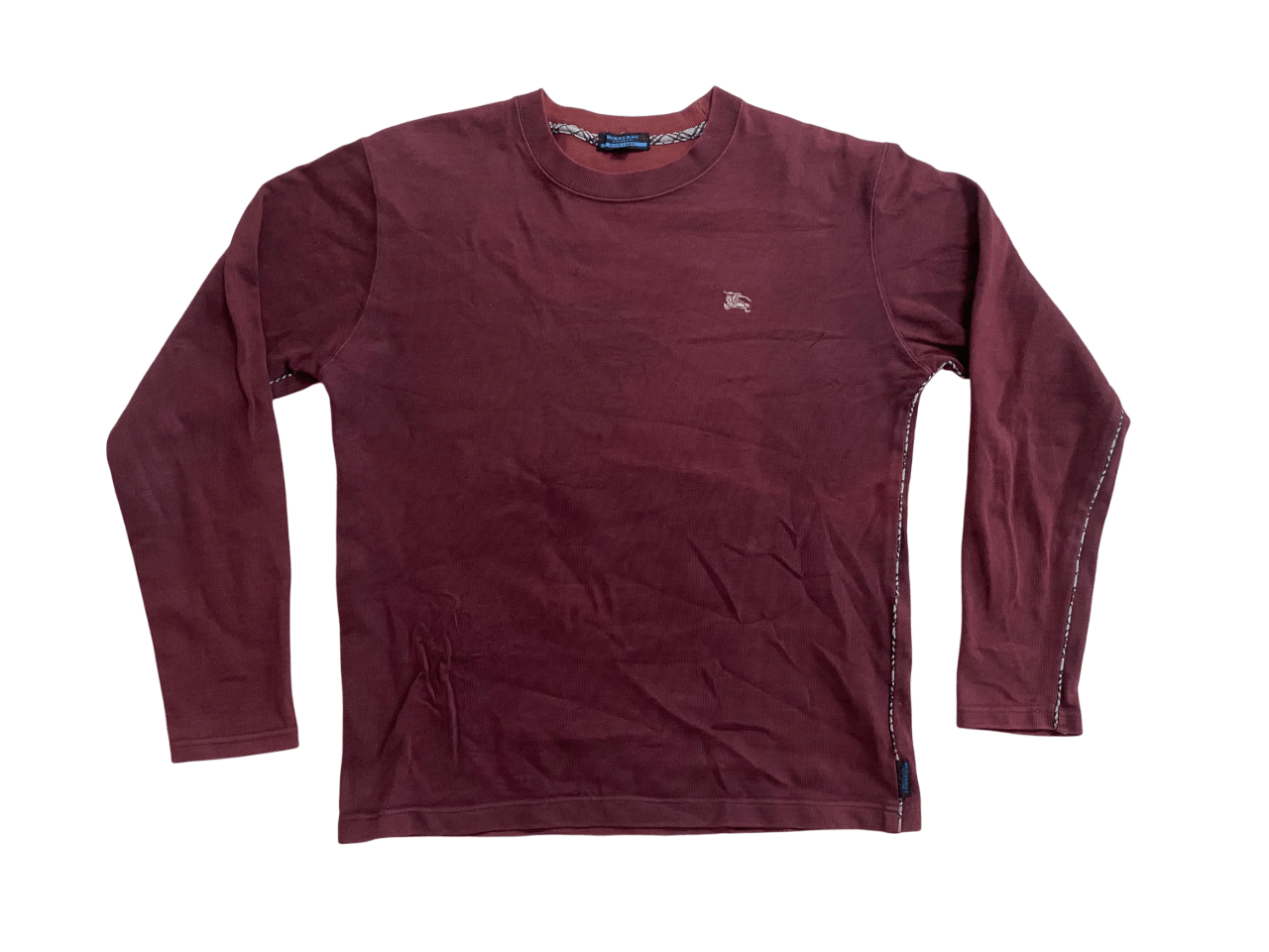 Burberry Distressed Sun Faded Burberry Crewneck Sweater Size US M / EU 48-50 / 2 - 1 Thumbnail