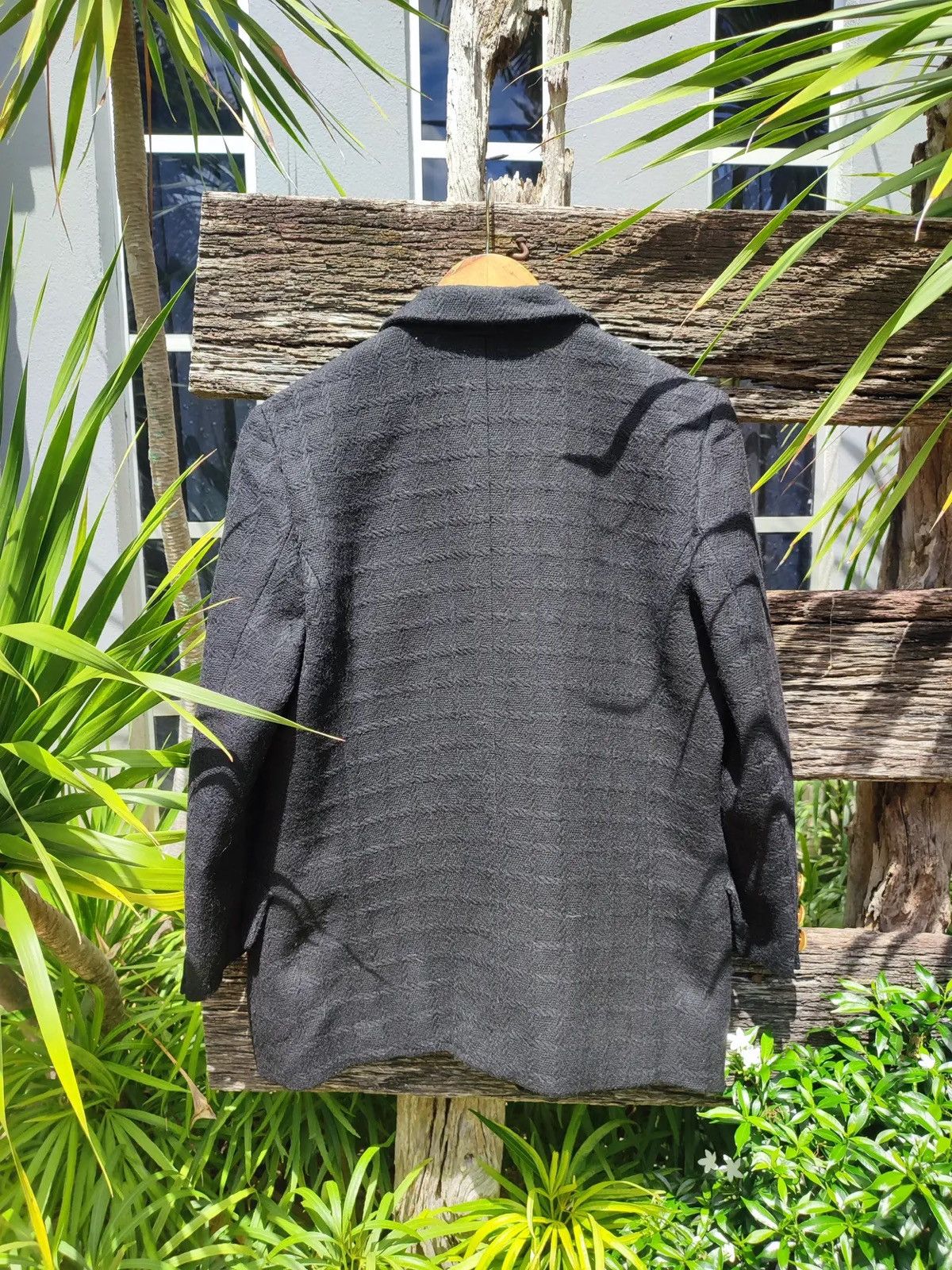 Christian Dior Monsieur Christian Dior Black Textured Wool Blazer – Classic Tailored Size M / US 6-8 / IT 42-44 - 10 Thumbnail