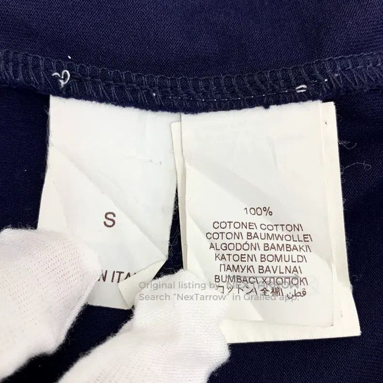 Brunello Cucinelli Brunello Cucinelli Navy blue logo embroidered cotton round Size US S / EU 44-46 / 1 - 7 Thumbnail