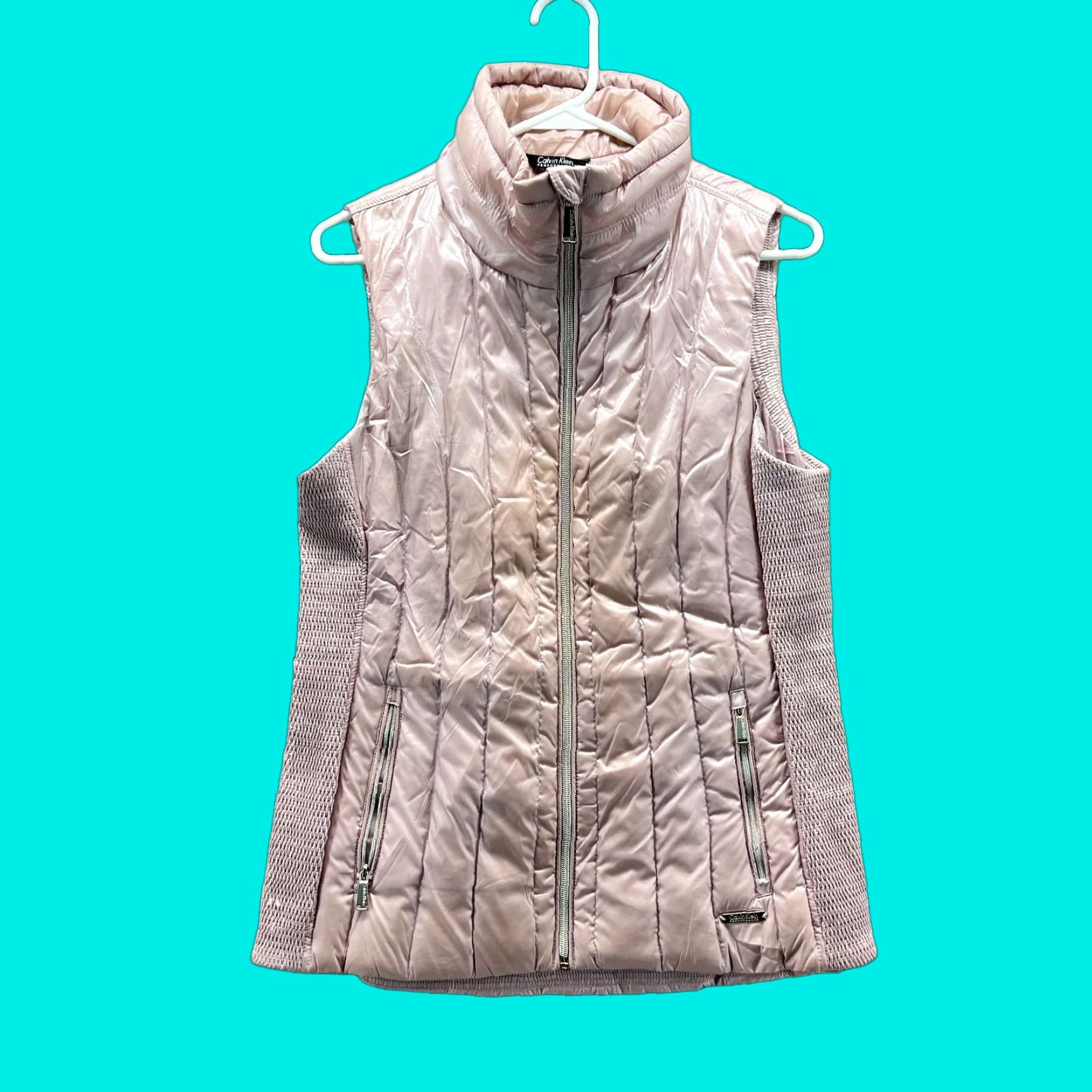 Calvin Klein Calvin Klein Vest Women Medium Pink Full Zip Puffer Down Jacket Size M / US 6-8 / IT 42-44 - 1 Thumbnail