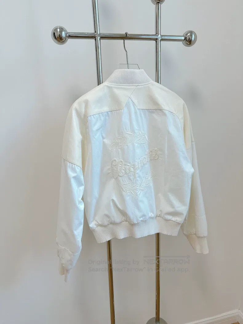 Hermes Hermes White Leather Jacket, Classic Style Size S / US 4 / IT 40 - 4 Thumbnail
