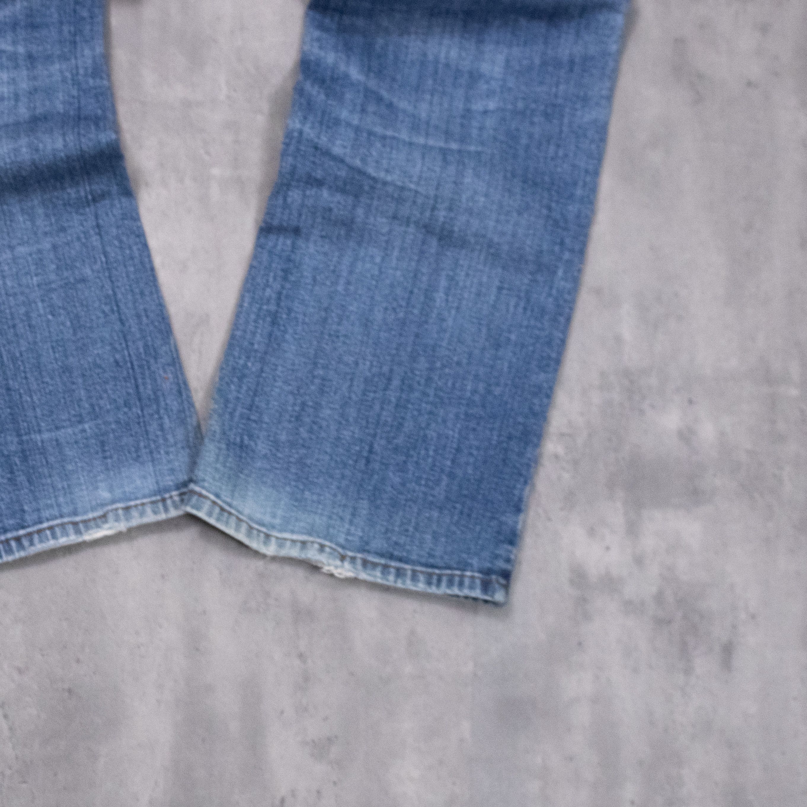 Japanese Brand Y2K's 00's Low Rise Relax Fit Boot Cut Flair Denim Pant's Size US 28 / EU 44 - 9 Thumbnail