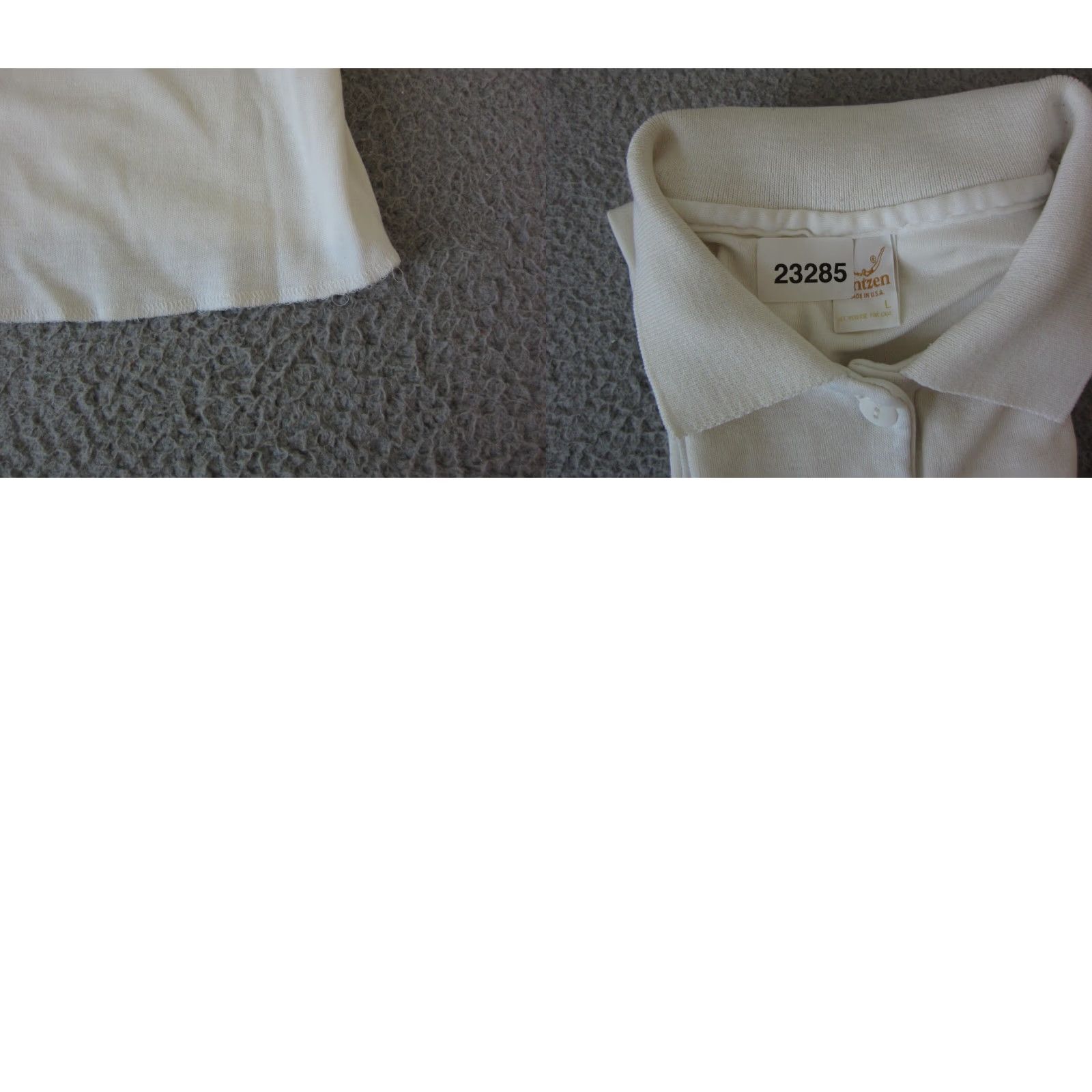 Jantzen VINTAGE Jantzen Polo Shirt Womens Large White 70s Disco Collar Casual Shirt Polo 70s Womens L White Jazz 70s/90s Mens Womens Size L / US 10 / IT 46 - 9 Thumbnail