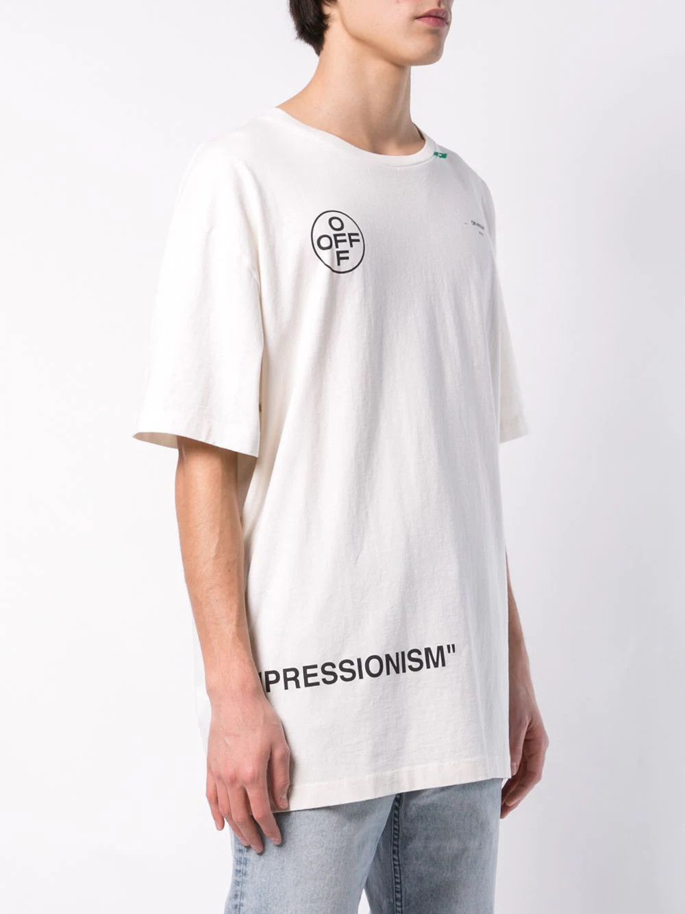 Off-White Pink Impressionism Stencil Arrows Oversized T-Shirt Size US XS / EU 42 / 0 - 3 Thumbnail