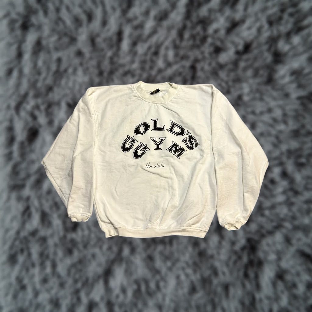 Vintage VINTAGE Golds Gym Sweatshirt L White Rare Honolulu Hawaii Mens Size US L / EU 52-54 / 3 - 1 Thumbnail