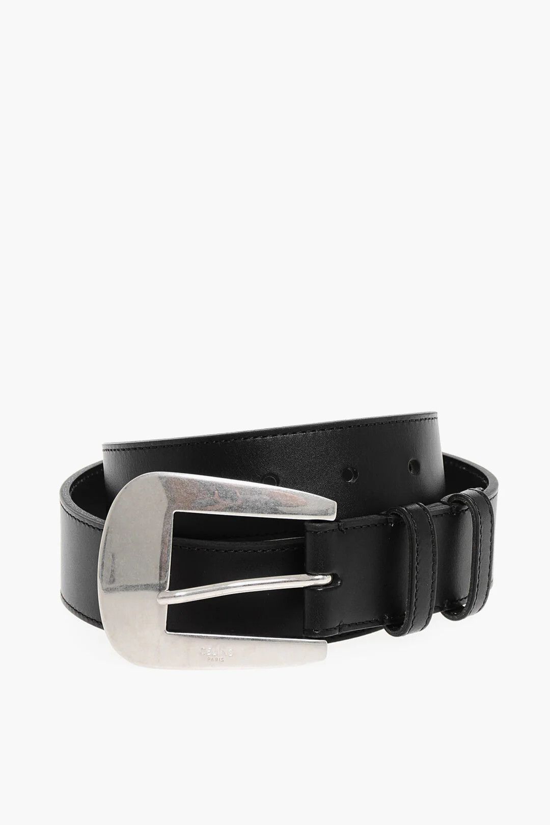 Celine og1mm0326 Size: 75 / Leather Belt in Black Size ONE SIZE - 1 Thumbnail
