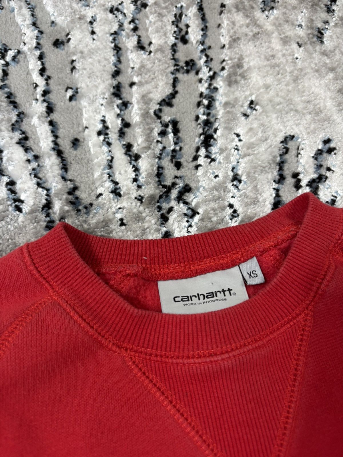 Carhartt × Vintage Vintage Carhartt Sweatshirt red drip drill USA skateboard Size US S / EU 44-46 / 1 - 3 Thumbnail