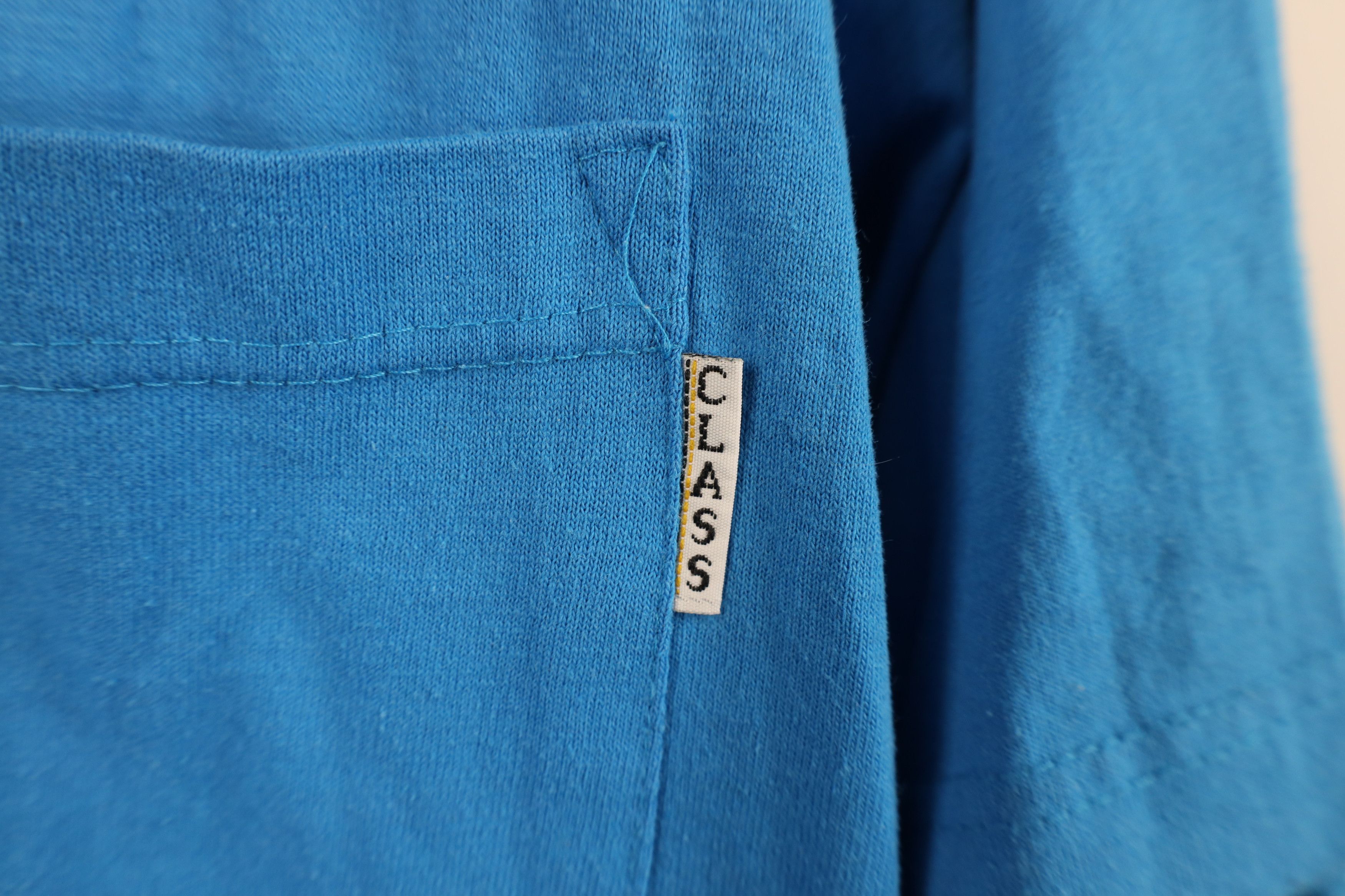 Vintage Vintage 90s Streetwear Short Sleeve Pocket T-Shirt Blue Size XXL / US 16-18 / IT 52-54 - 4 Thumbnail