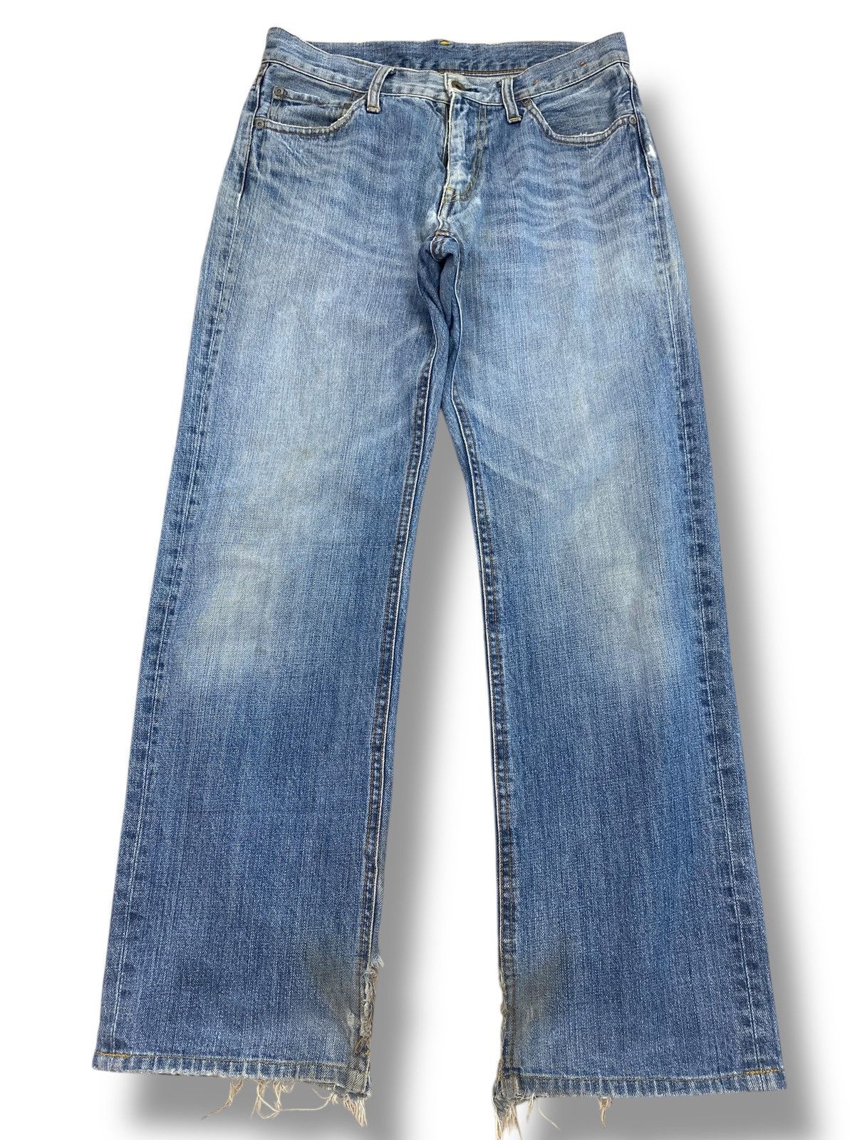 Japanese Brand Japanese Brand Whiskers Distressed Style Loose Jeans Size US 30 / EU 46 - 1 Thumbnail