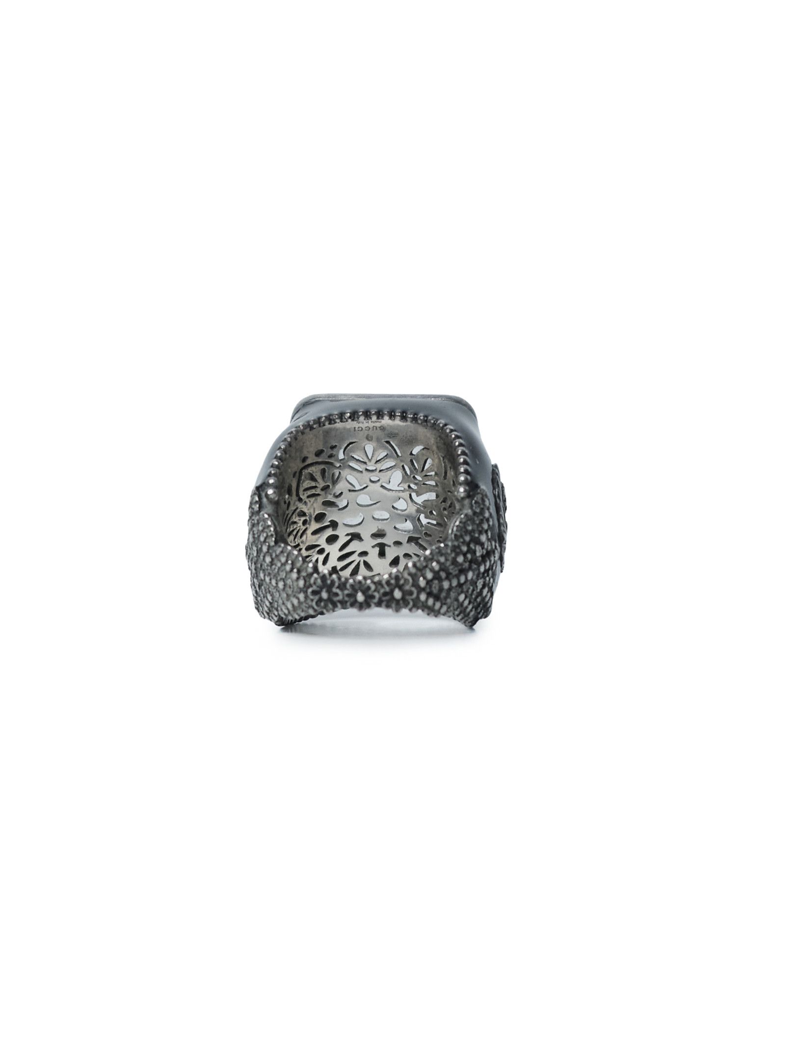 Gucci Gucci Sterling Silver Crystal Stone Ring Size ONE SIZE - 4 Thumbnail