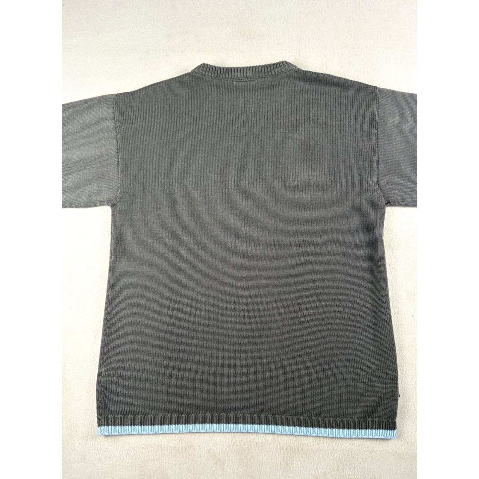 Vintage VINTAGE Split Skateboard Sweater Men’s XL Gray Knit Pullover Crew Neck Striped Tight-Knit 90s Skate Mens Size US XL / EU 56 / 4 - 5 Thumbnail