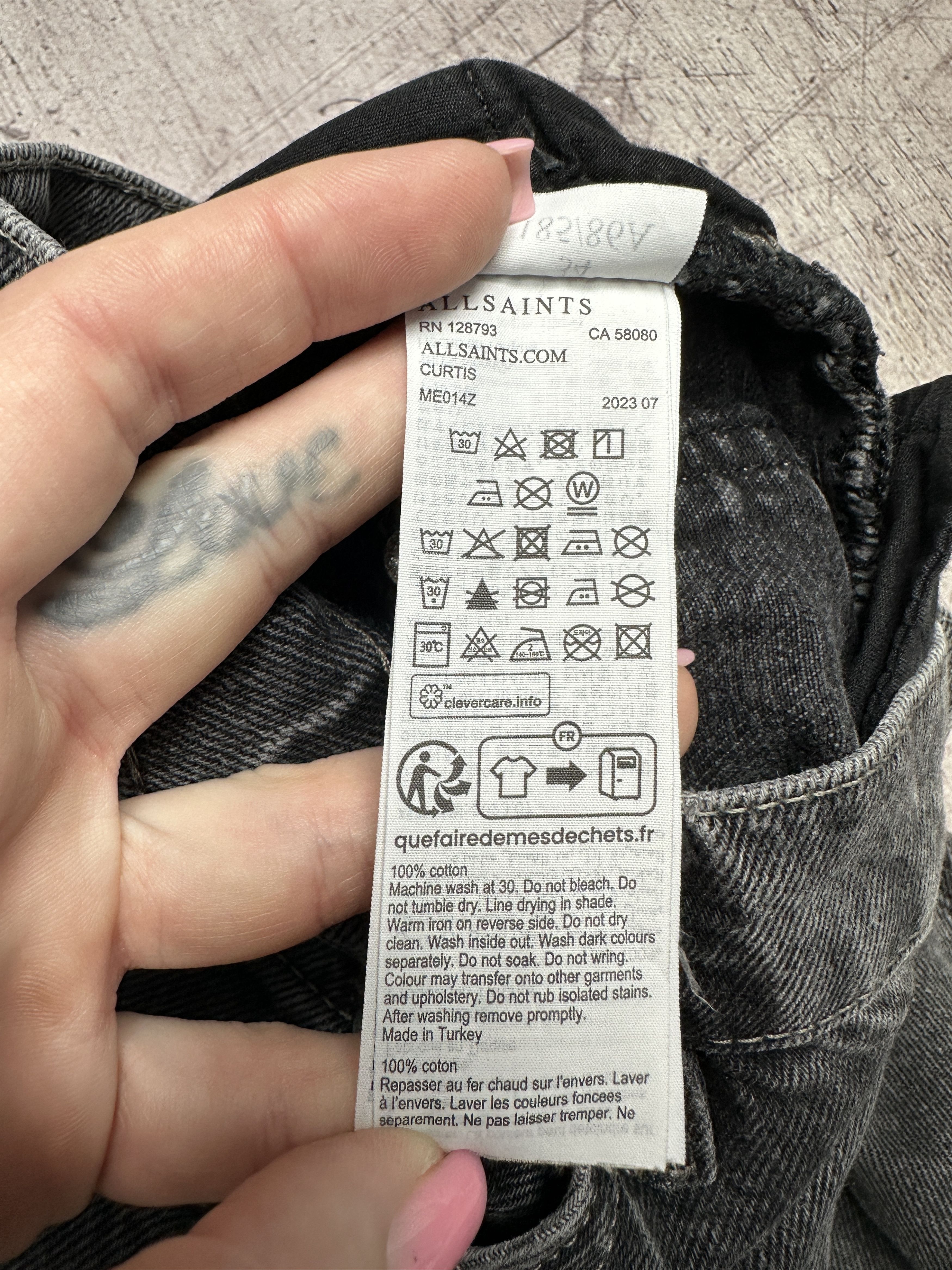 Allsaints Allsaints Mens Curtis Denim Pants Jeans Size US 34 / EU 50 - 4 Thumbnail