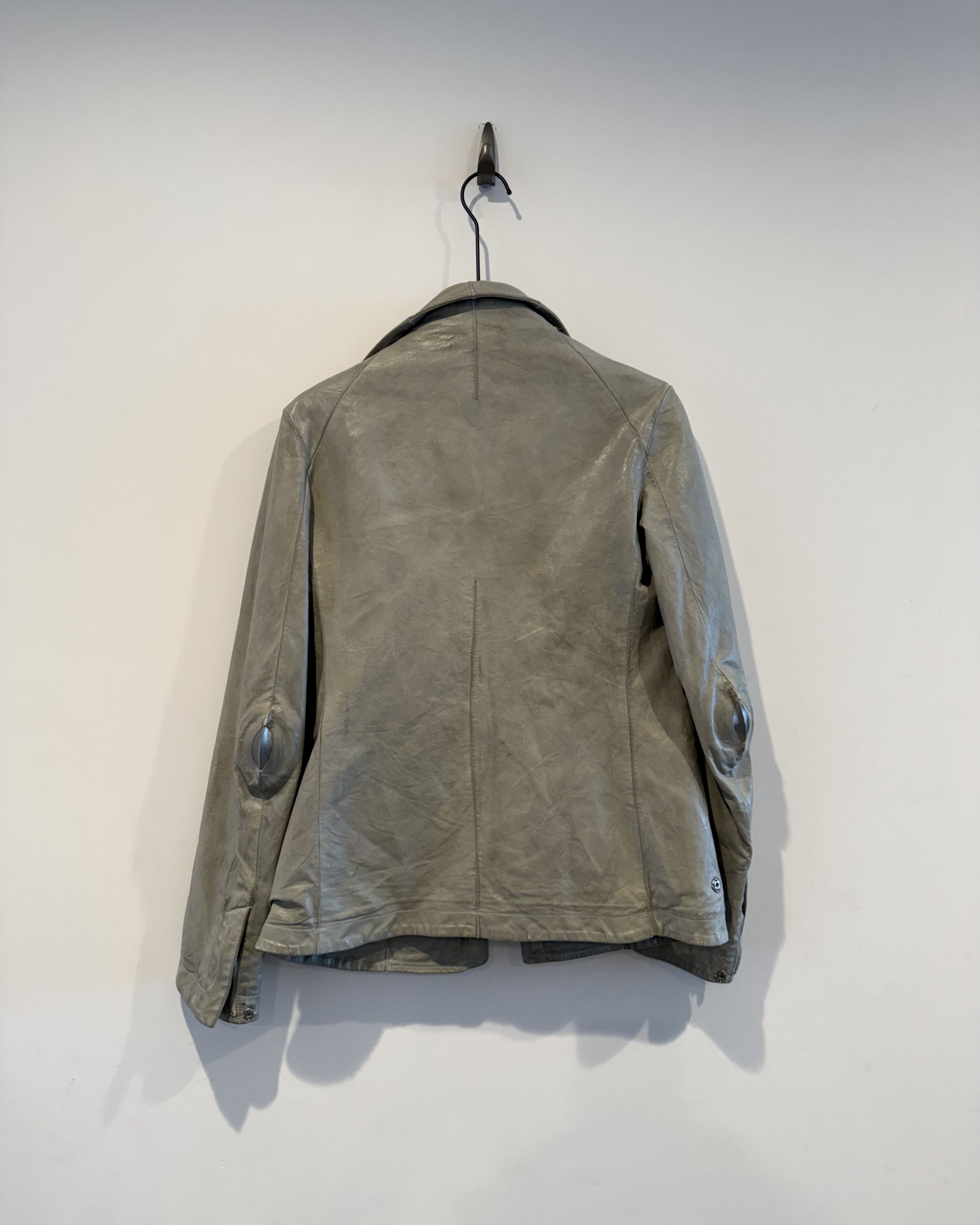 Carol Christian Poell Carol Christian Poell Titanium leather Jacket Size US XXS / EU 40 - 2 Thumbnail