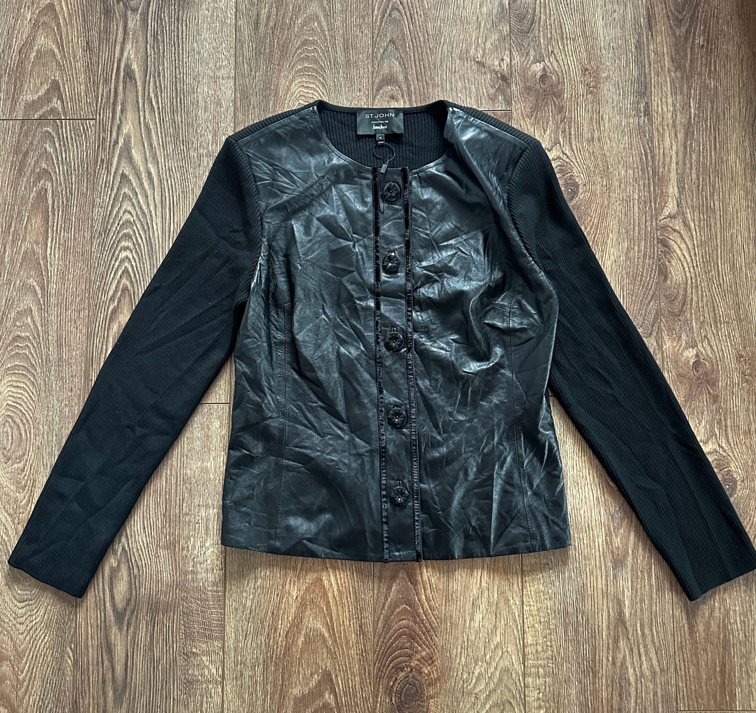 ST.JOHN Exclusively For Neiman Marcus Women's Jacket Leather