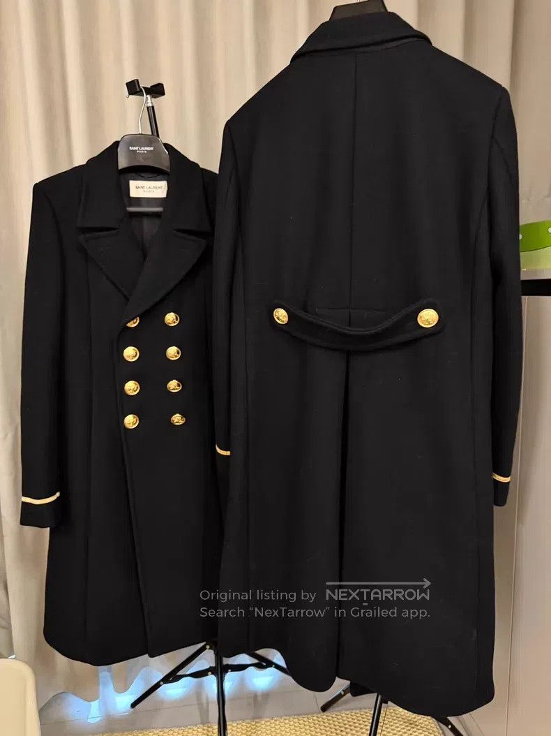 Saint Laurent Paris Saint Laurent Paris Gold Button Coat i Size US L / EU 52-54 / 3 - 4 Thumbnail