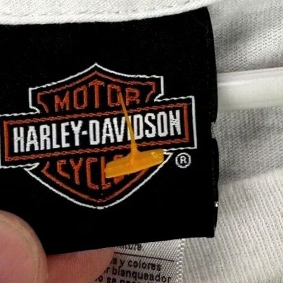 Harley Davidson Harley-Davidson T-Shirt Mens 2XL White Graphic Motorcycle Tee Made In USA Size US XXL / EU 58 / 5 - 3 Thumbnail
