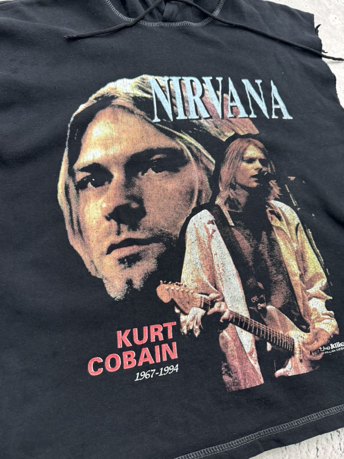 Band Tees × Nirvana × Vintage Vintage Nirvana Curt Cobain Memorial Grunge Hoodie Size US S / EU 44-46 / 1 - 4 Thumbnail