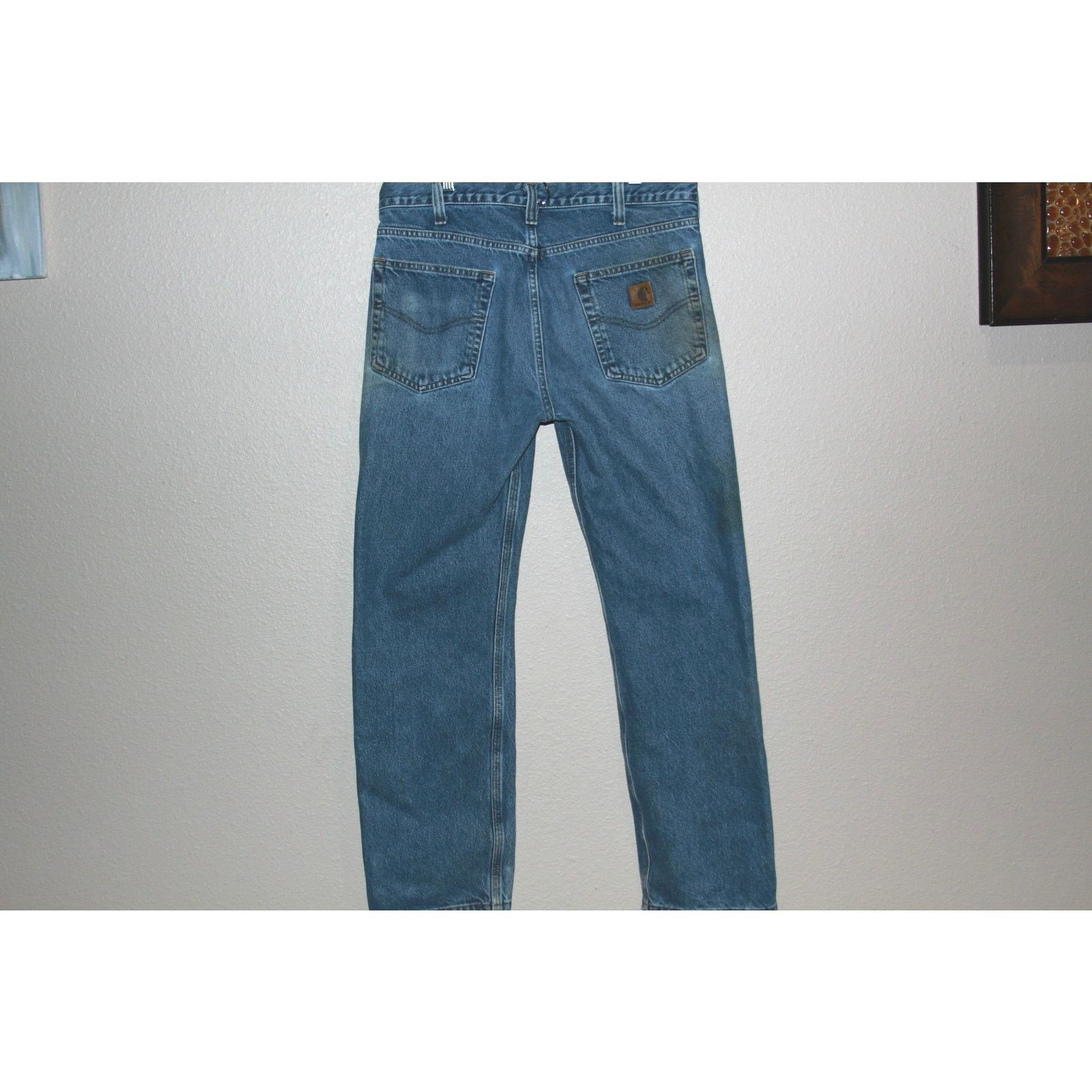 Carhartt Vintage Carhartt Blue Jeans – 32x30 Workwear Fit Faded Worn Size US 32 / EU 48 - 2 Thumbnail