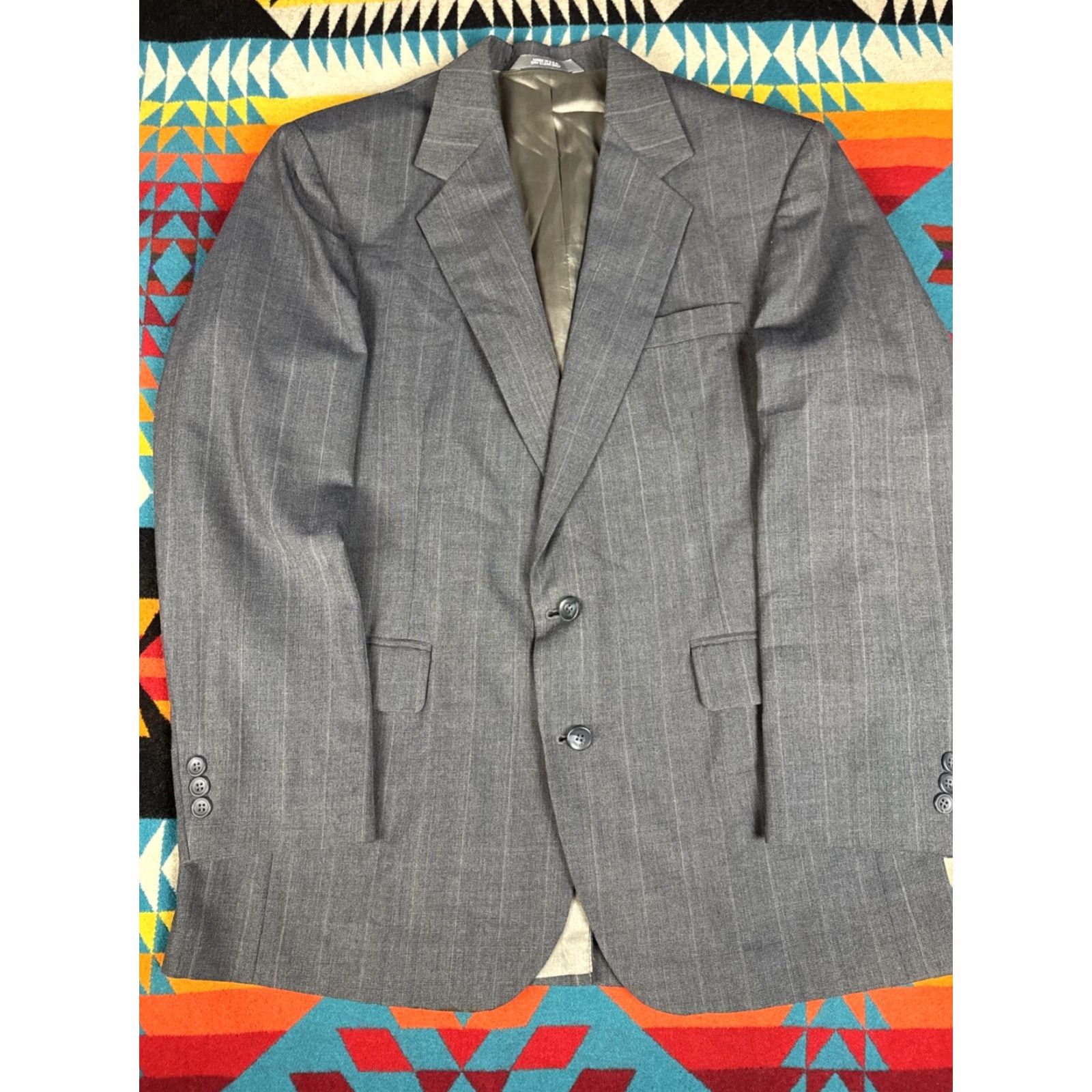 Haggar Haggar Imperial 2pc Suit Blazer Sport Coat & Pants Jacket 42x34 Men Multicolor 2 Piece Sports Size 42R - 6 Thumbnail