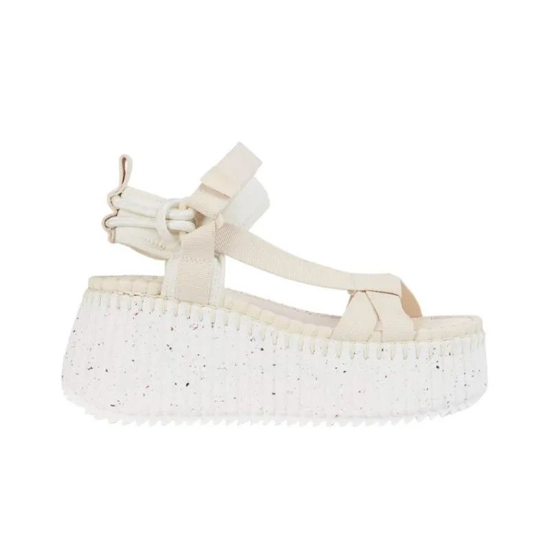 Chloe o1loc1c0425 Nama Wedge Sandals in Multicolor Size US 6 / IT 36 - 1 Thumbnail