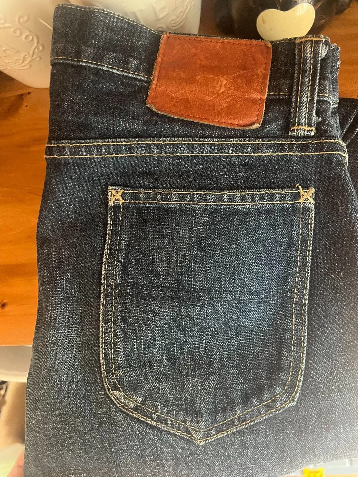 Japanese Brand vintage straight leg denim trousers K7 era. Size US 32 / EU 48 - 9 Thumbnail
