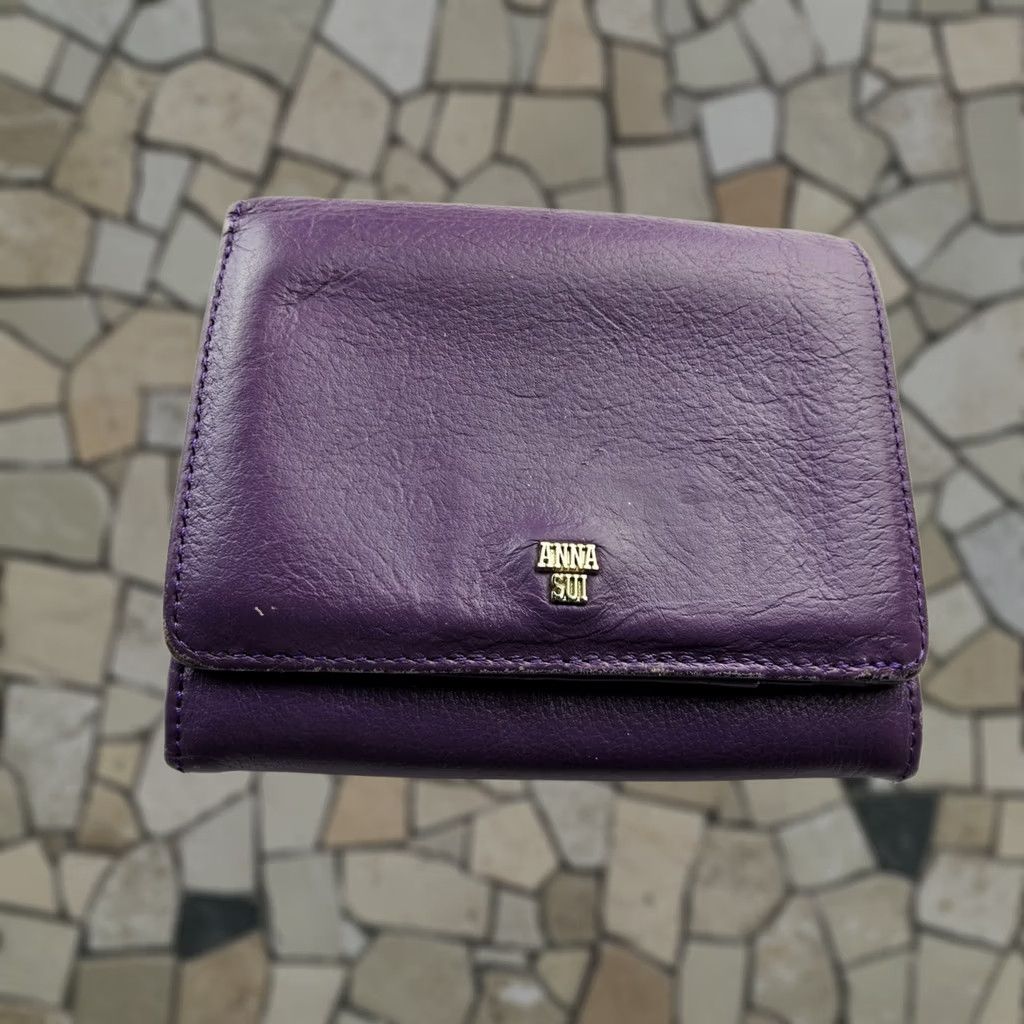 Anna Sui Anna Sui Leather Wallet Purple Woman Snap Wallet Size ONE SIZE - 1 Thumbnail