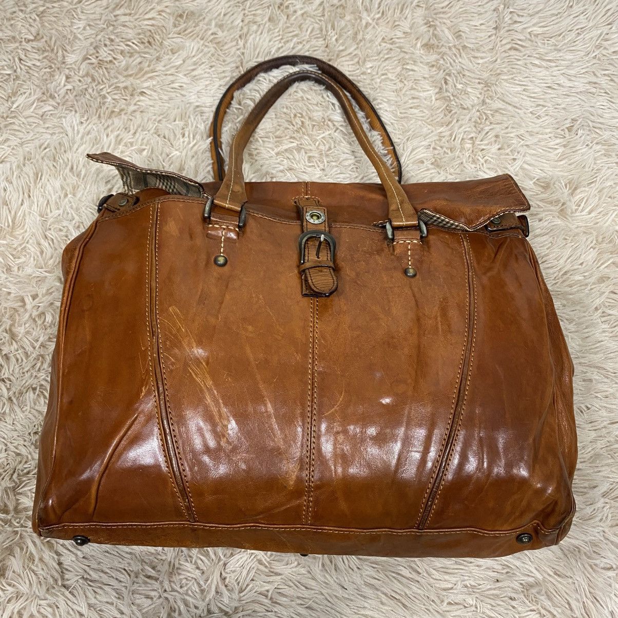 Japanese Brand 📌Vintage Leather Bag Genuine Unison Dept. Size ONE SIZE - 11 Thumbnail