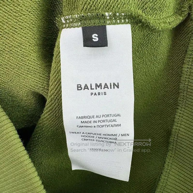 Balmain Balmain Green Men's Zip Hoodie . Size US S / EU 44-46 / 1 - 4 Thumbnail