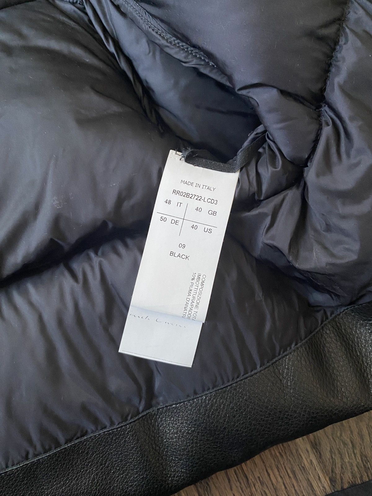 Rick Owens Rick Owens Funnel Neck Down lambskin Leather Sisyphus Jacket Size US M / EU 48-50 / 2 - 18 Thumbnail