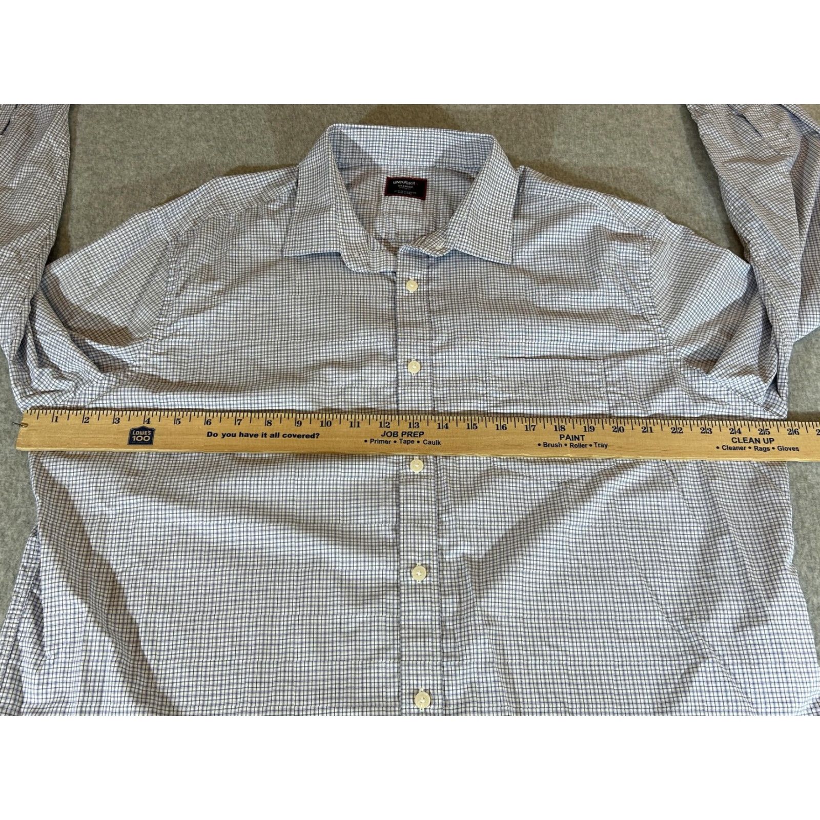 UNTUCKit UNTUCKit Shirt Men 2XL White Performance Rogers Long Sleeve Stretch Button XXL Check Size US XXL / EU 58 / 5 - 3 Thumbnail