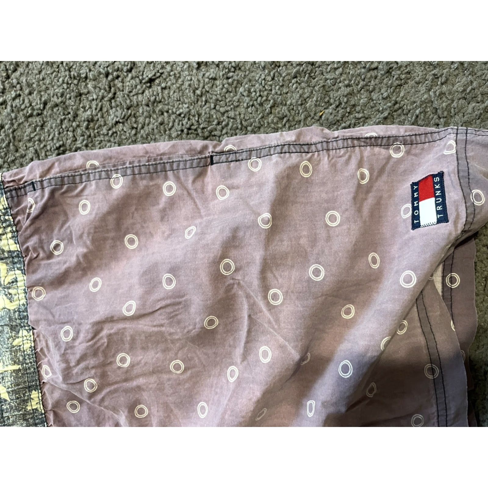 Tommy Hilfiger VINTAGE Tommy Hilfiger Spellout Trunks Bottom Mens M Purple Swim Size US 31 - 3 Thumbnail