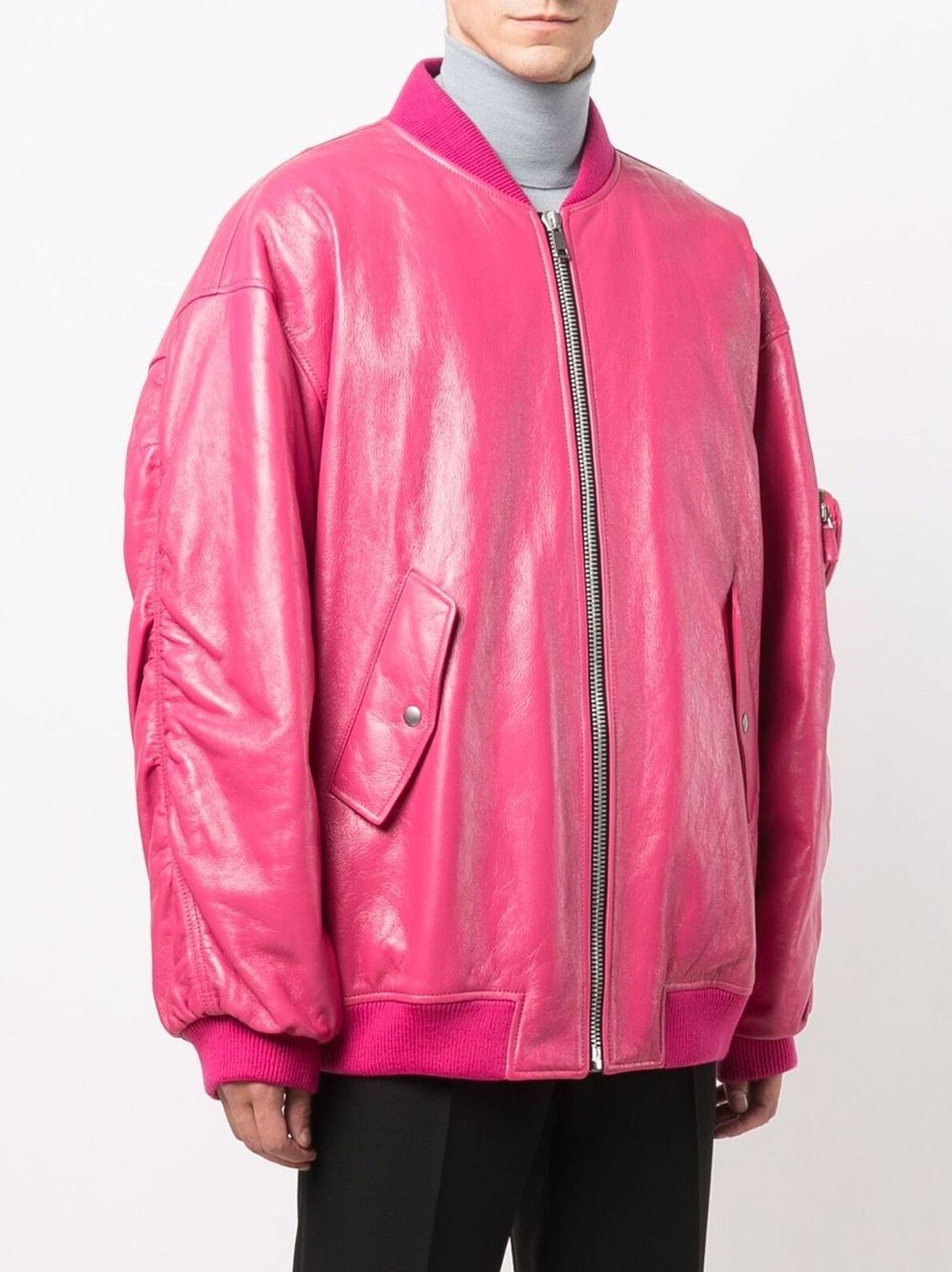 Prada 🔥6.9K VALUE🔥RUNWAY Prada Leather Bomber Jacket Size US M / EU 48-50 / 2 - 3 Thumbnail
