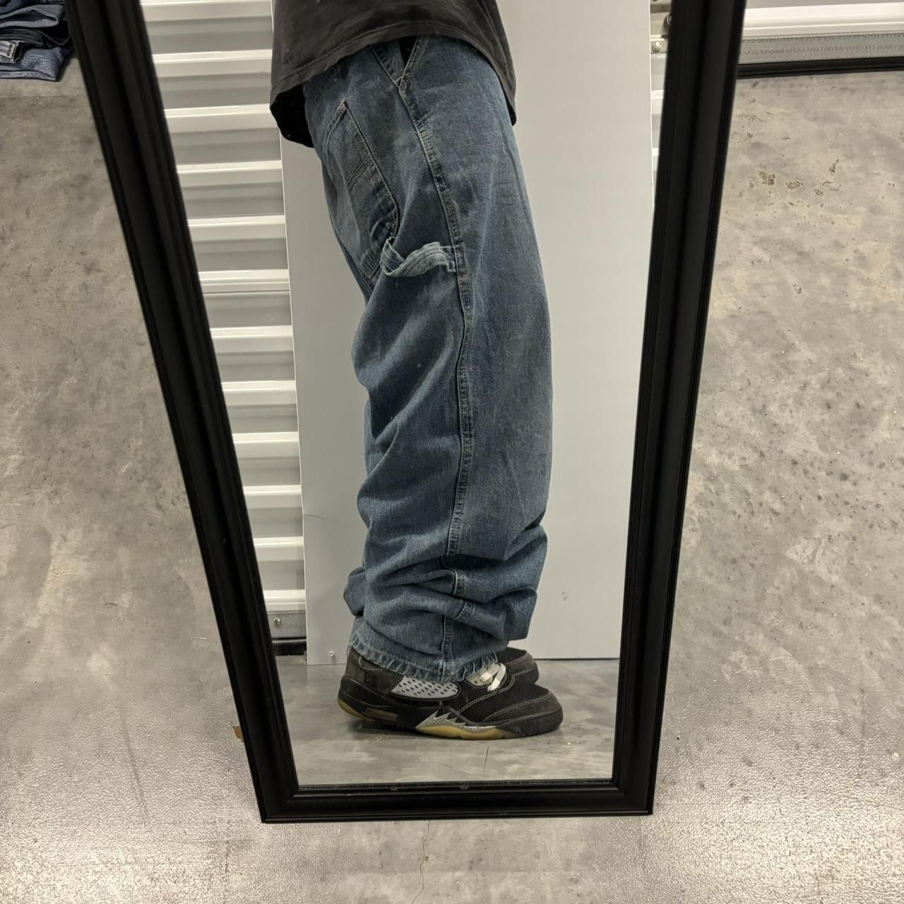 Japanese Brand × Vintage Crazy Vintage Y2K/2000s Baggy Medium Wash Skater Carpenter Workwear Denim Jeans! Size US 38 / EU 54 - 2 Thumbnail