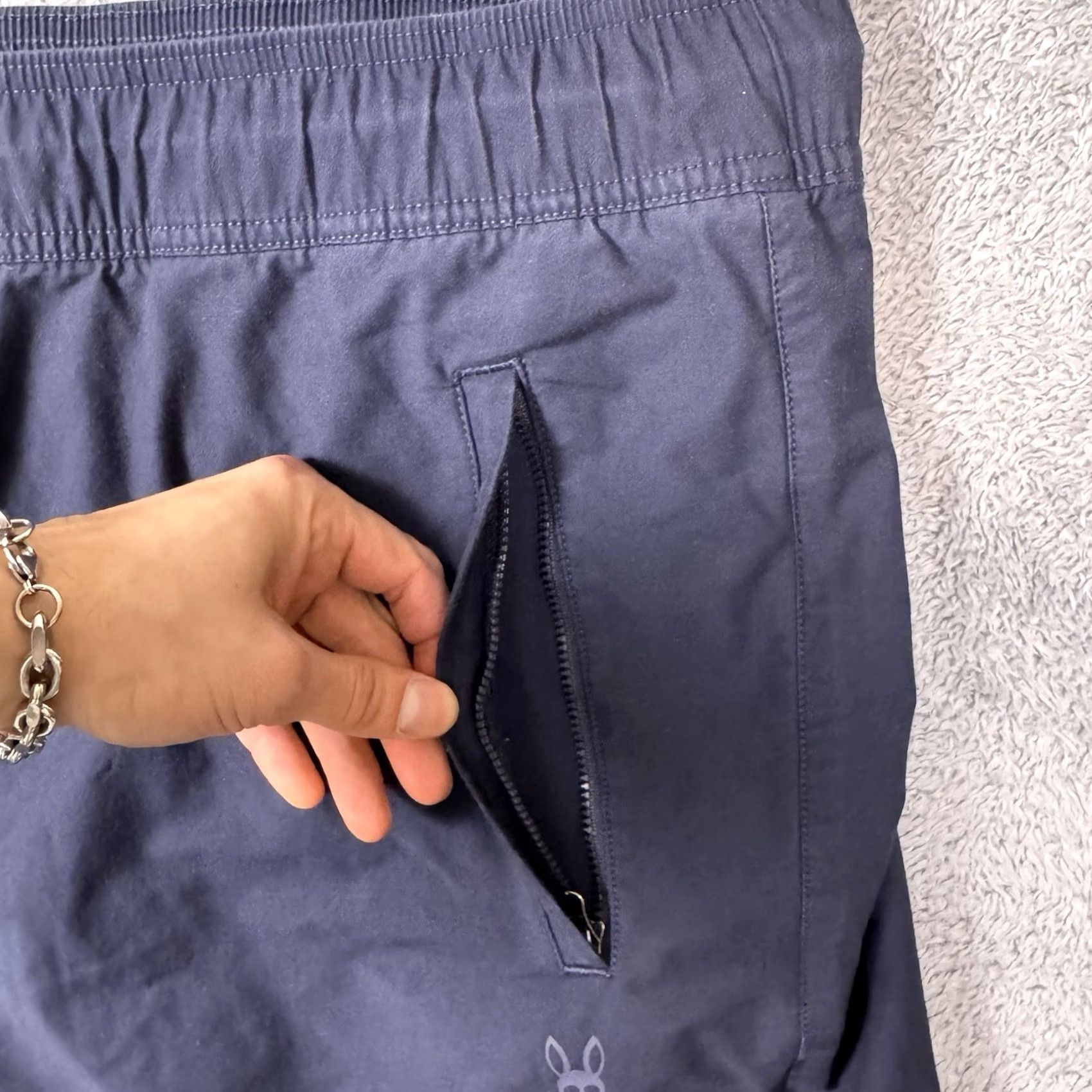 Psycho Bunny Psycho Bunny Shorts Mens 3XL XXXL Chino Board Lounge Drawstring Skull Logo Blue Size US 39 - 5 Thumbnail