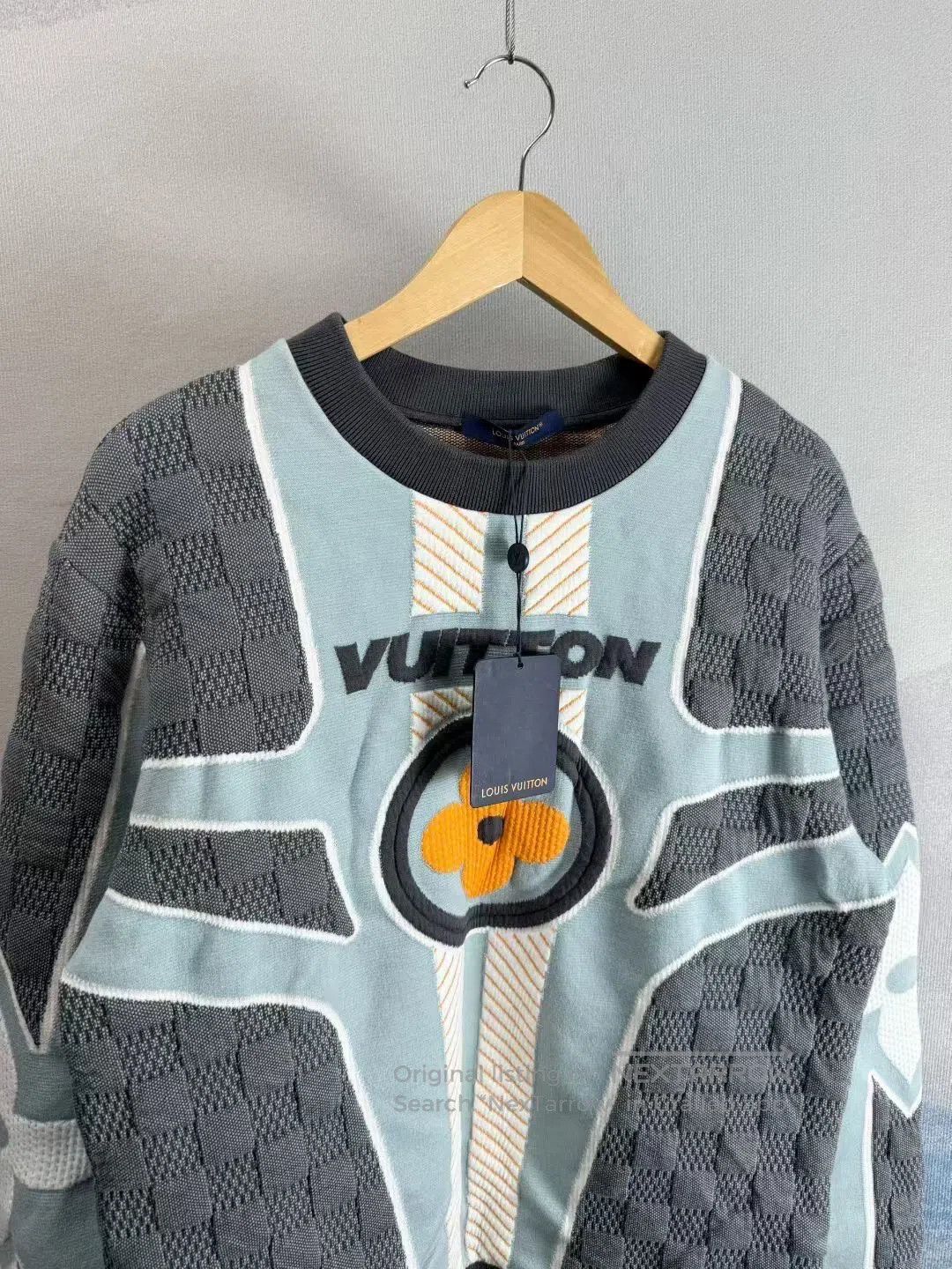 Louis Vuitton Louis Vuitton Ski Color-Block Checkered Floral Knit Sweats Size US L / EU 52-54 / 3 - 2 Thumbnail
