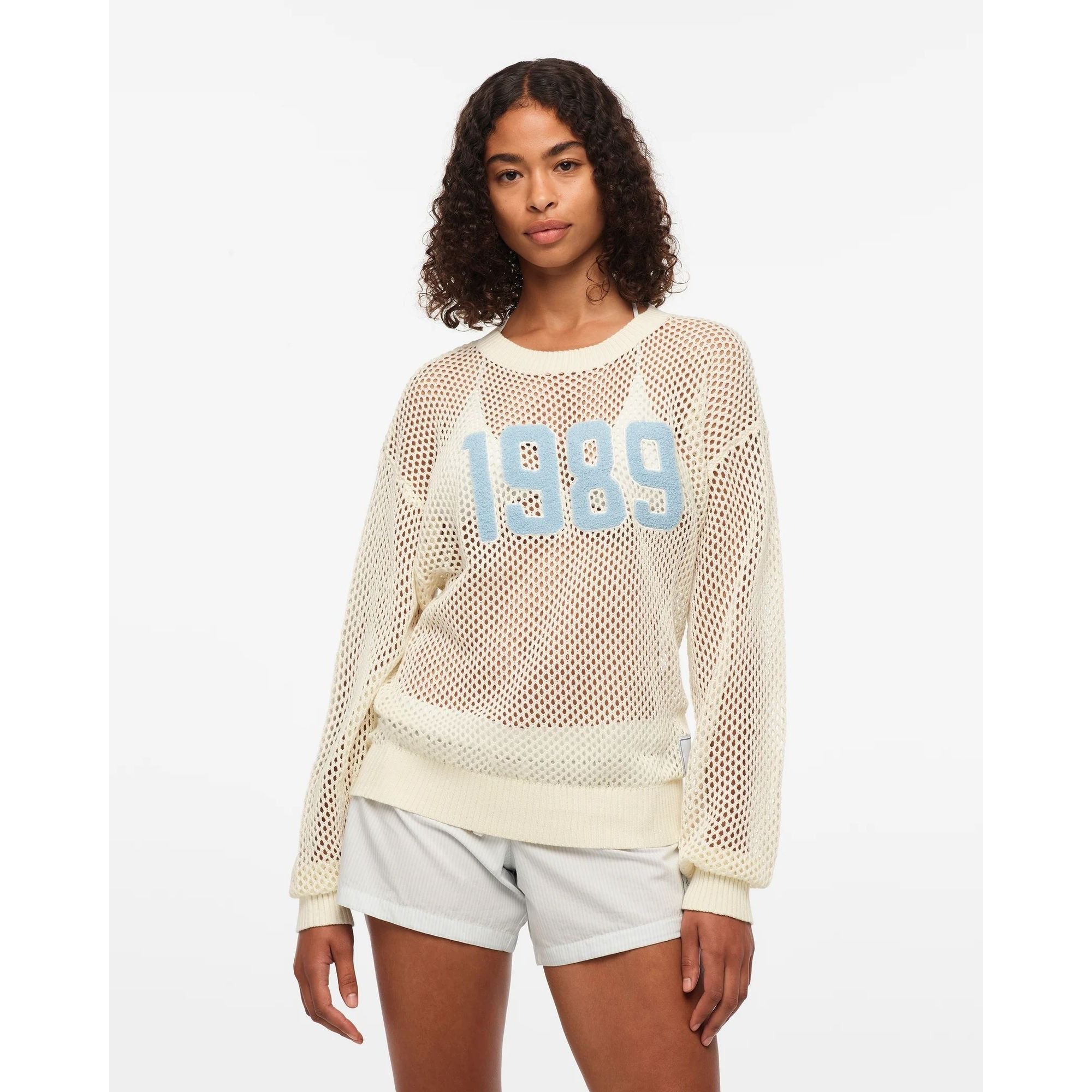 Band Tees NEW TAYLOR SWIFT 1989 OPEN KNIT MESH SWEATER SZ SMALL Size S / US 4 / IT 40 - 7 Thumbnail