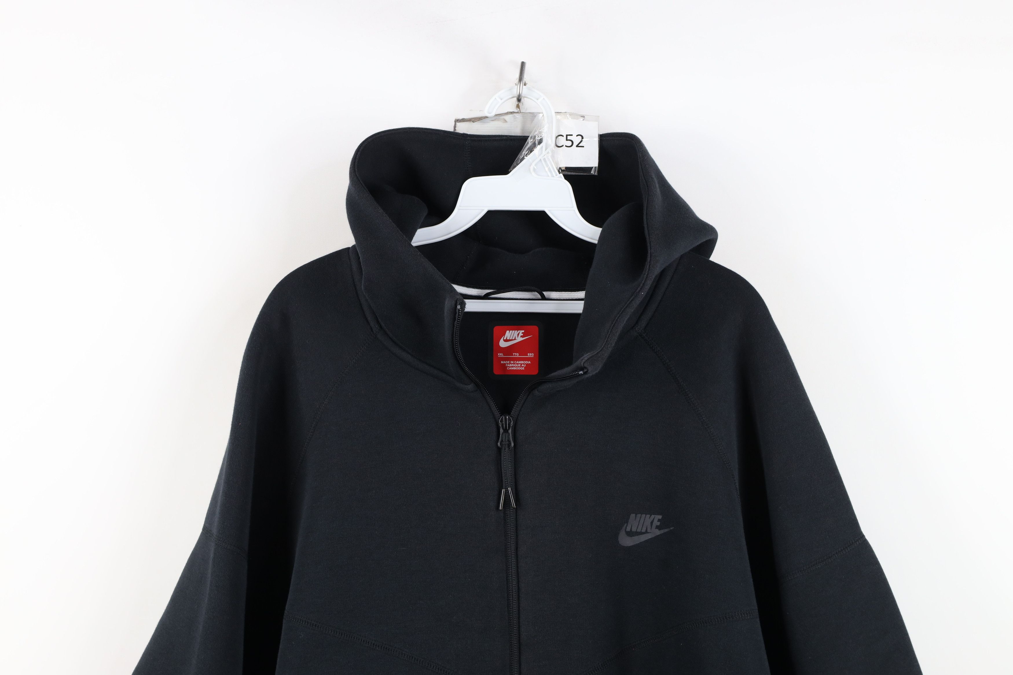 Nike Tech Fleece Spell Out Heavyweight Full Zip Hoodie Black