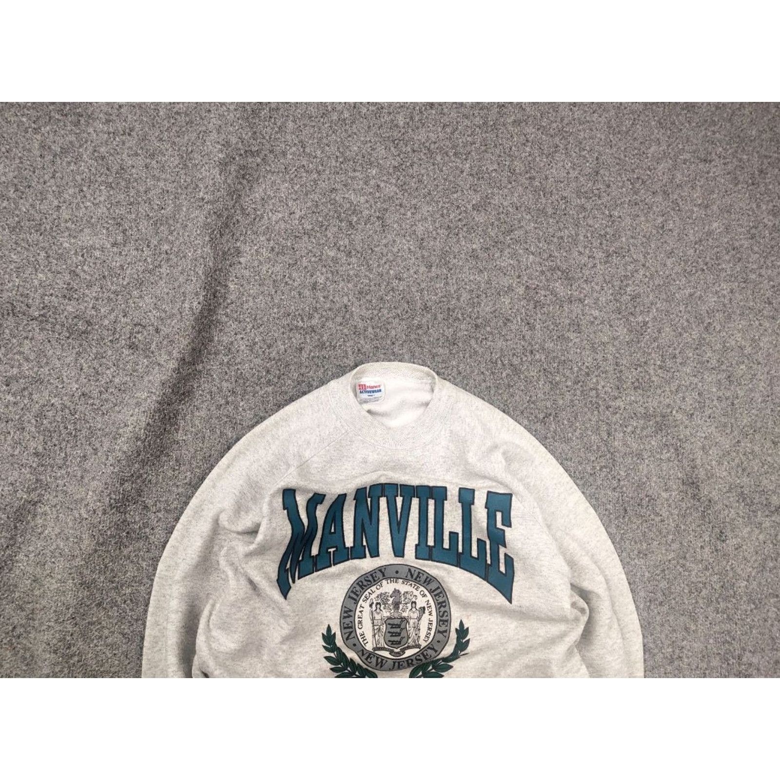 Hanes VINTAGE Hanes Sweatshirt Logo USA Crew neck Gray L Mens Size US L / EU 52-54 / 3 - 2 Thumbnail