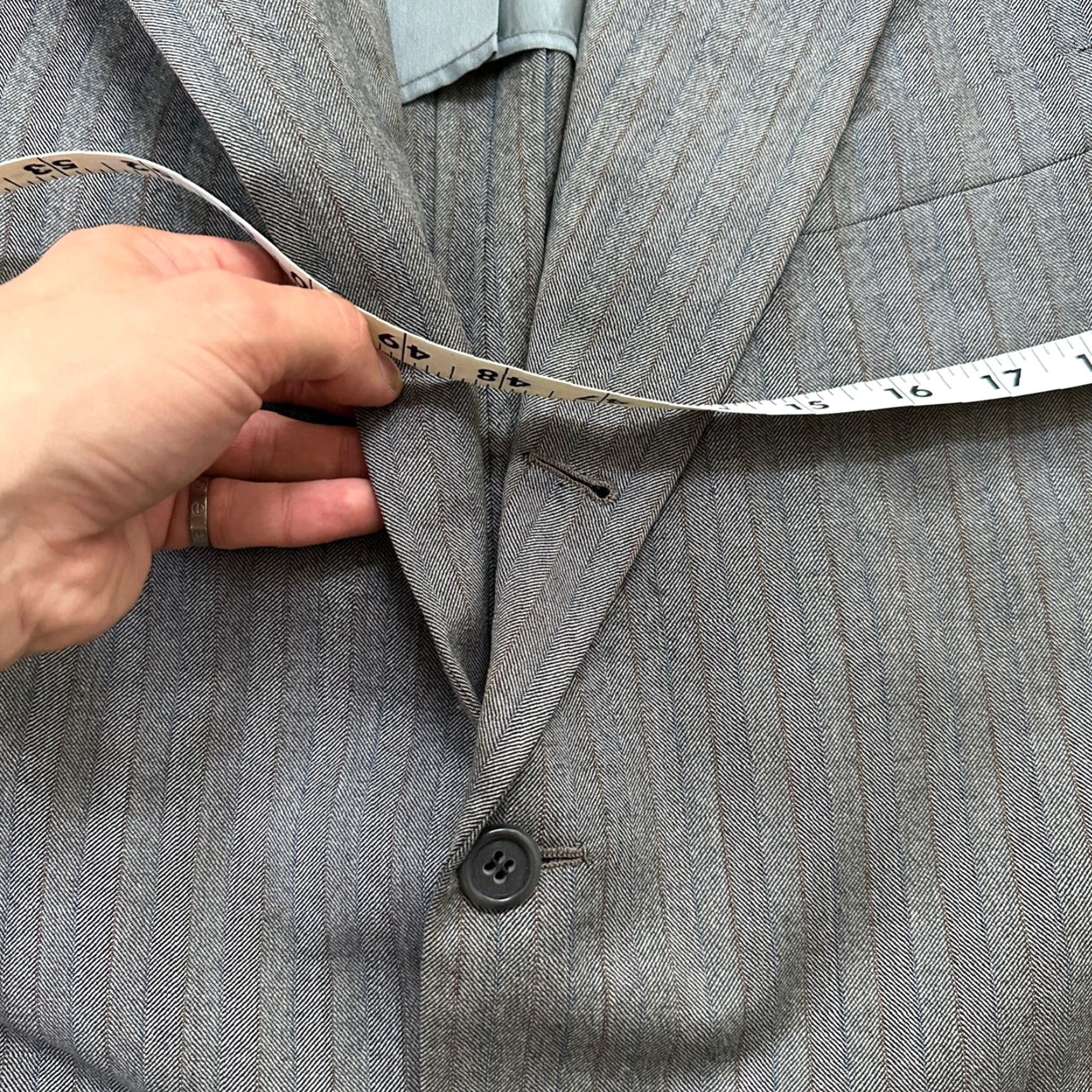 Vintage VINTAGE Brown Striped Wool Sport Jacket Mens 41 33x27 Rockabilly 1970s Jacket Length Regular Wool Size US XS / EU 42 / 0 - 7 Thumbnail