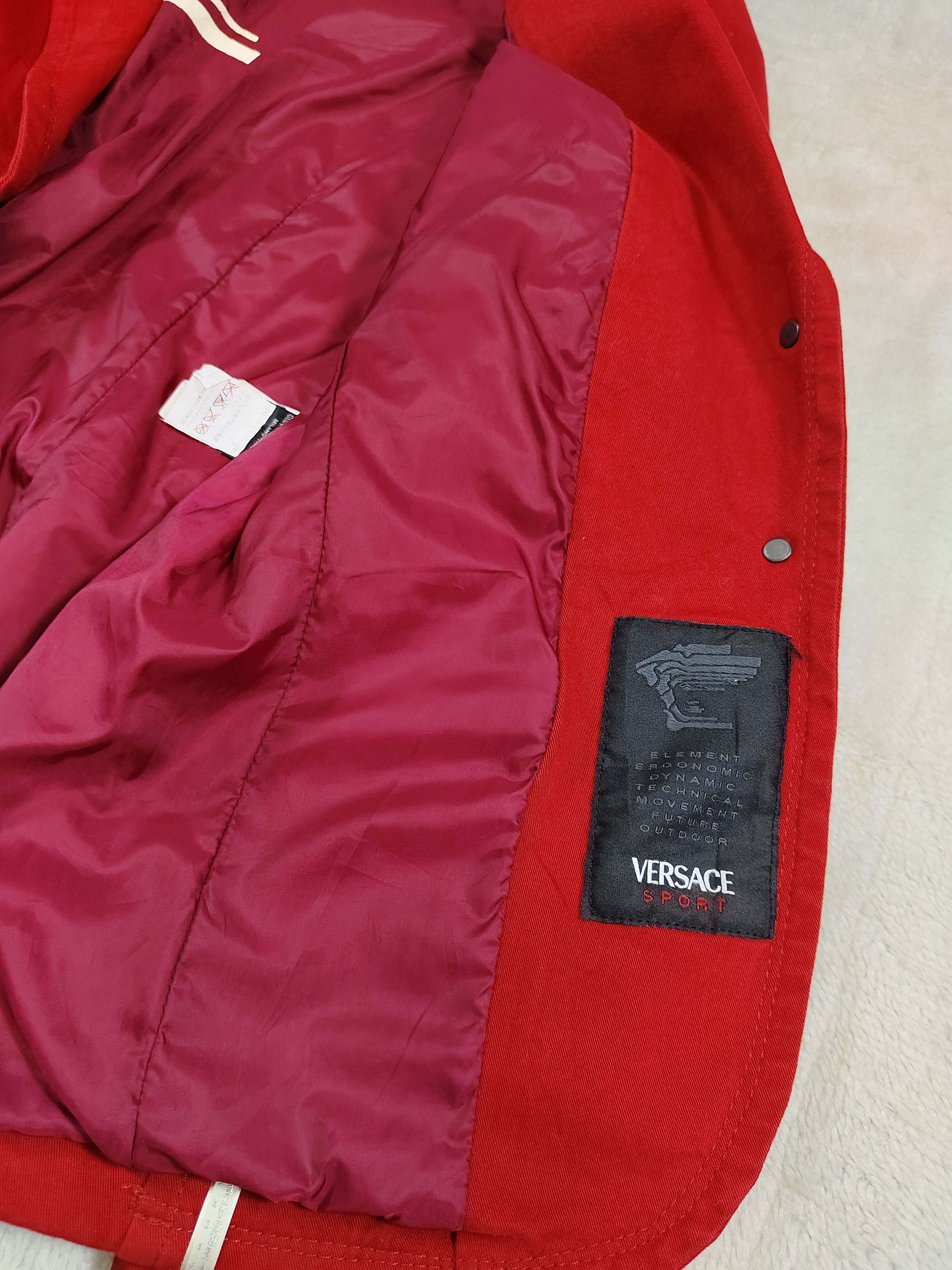 Versace 00s Versace Sport Line Archive Tailored Leather Trim Blazer Size M / US 6-8 / IT 42-44 - 7 Thumbnail