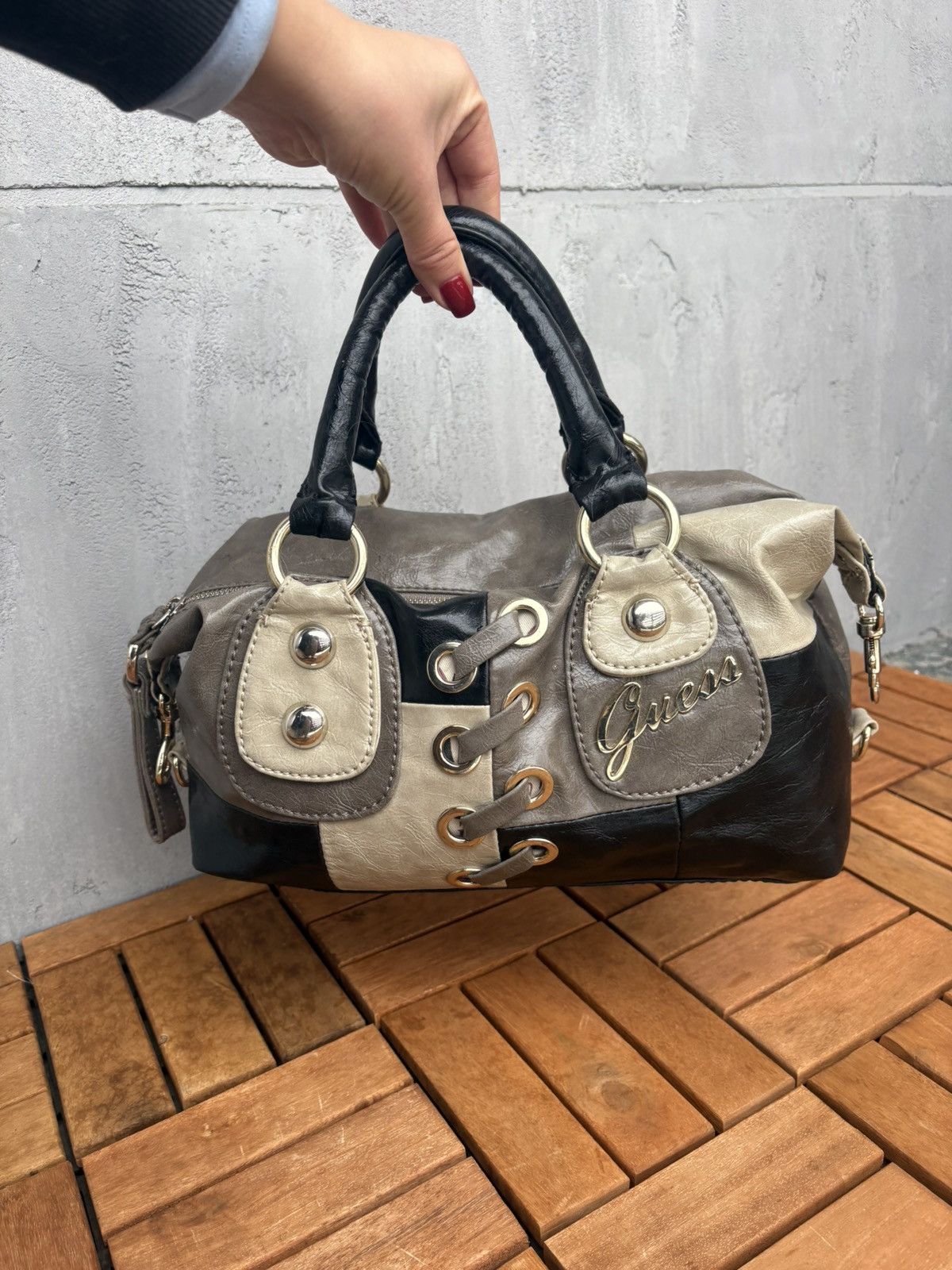 Guess Guess Patchwork Y2K Satchel Bag Size ONE SIZE - 2 Thumbnail