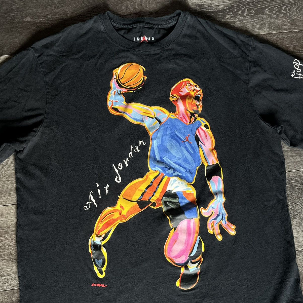 Jordan Brand Nike Air Jordan Hoops for Heroes Philip Burke Graphic Tee Size US L / EU 52-54 / 3 - 3 Thumbnail