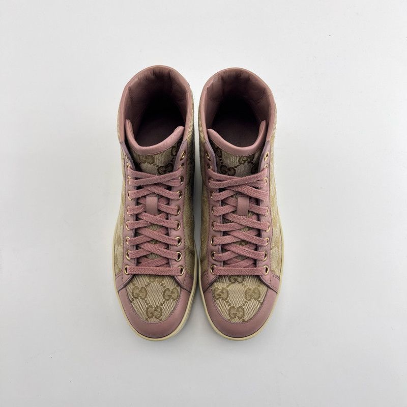 Gucci Gucci High Top Sneakers in New Sand Cipria - Size US 5 / EU 37 - 2 Thumbnail
