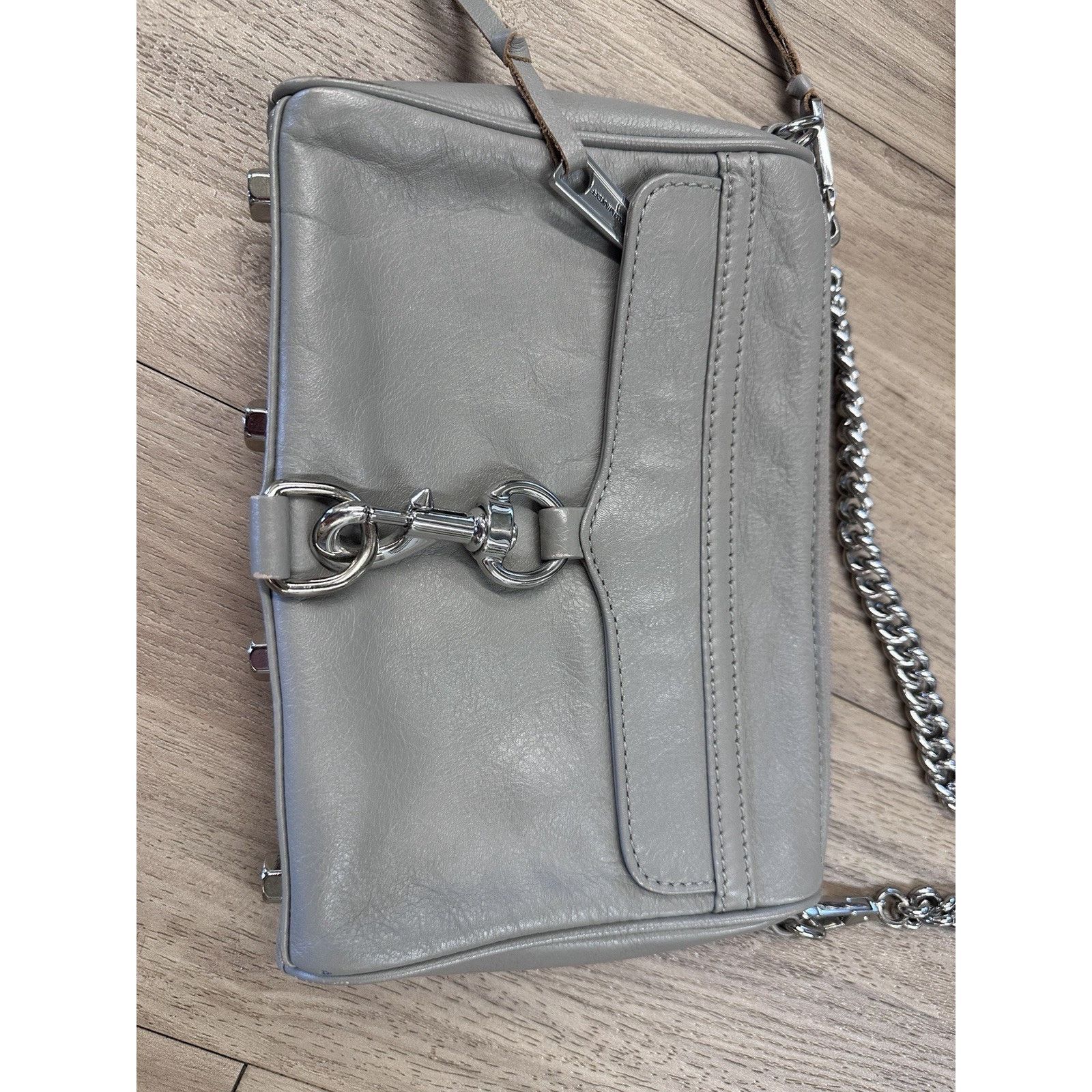 Rebecca Minkoff Rebecca Minkoff Gray Mini-Mac Bag w/Silver Chain & Hardware Size ONE SIZE - 2 Thumbnail