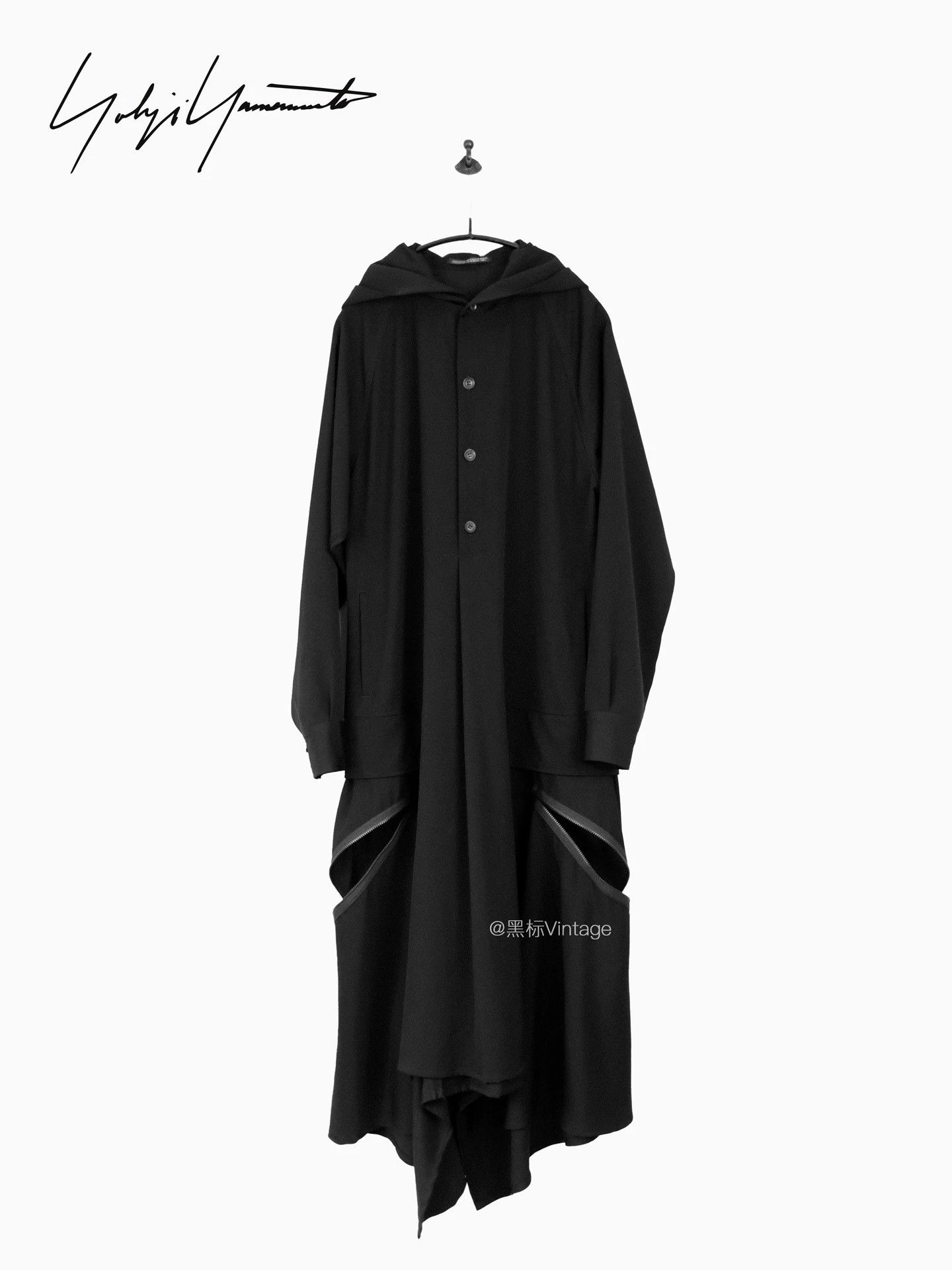Yohji Yamamoto Yohji Yamamoto 19AW Vtg Pleated Zip Wool Dress Size S / US 4 / IT 40 - 6 Thumbnail