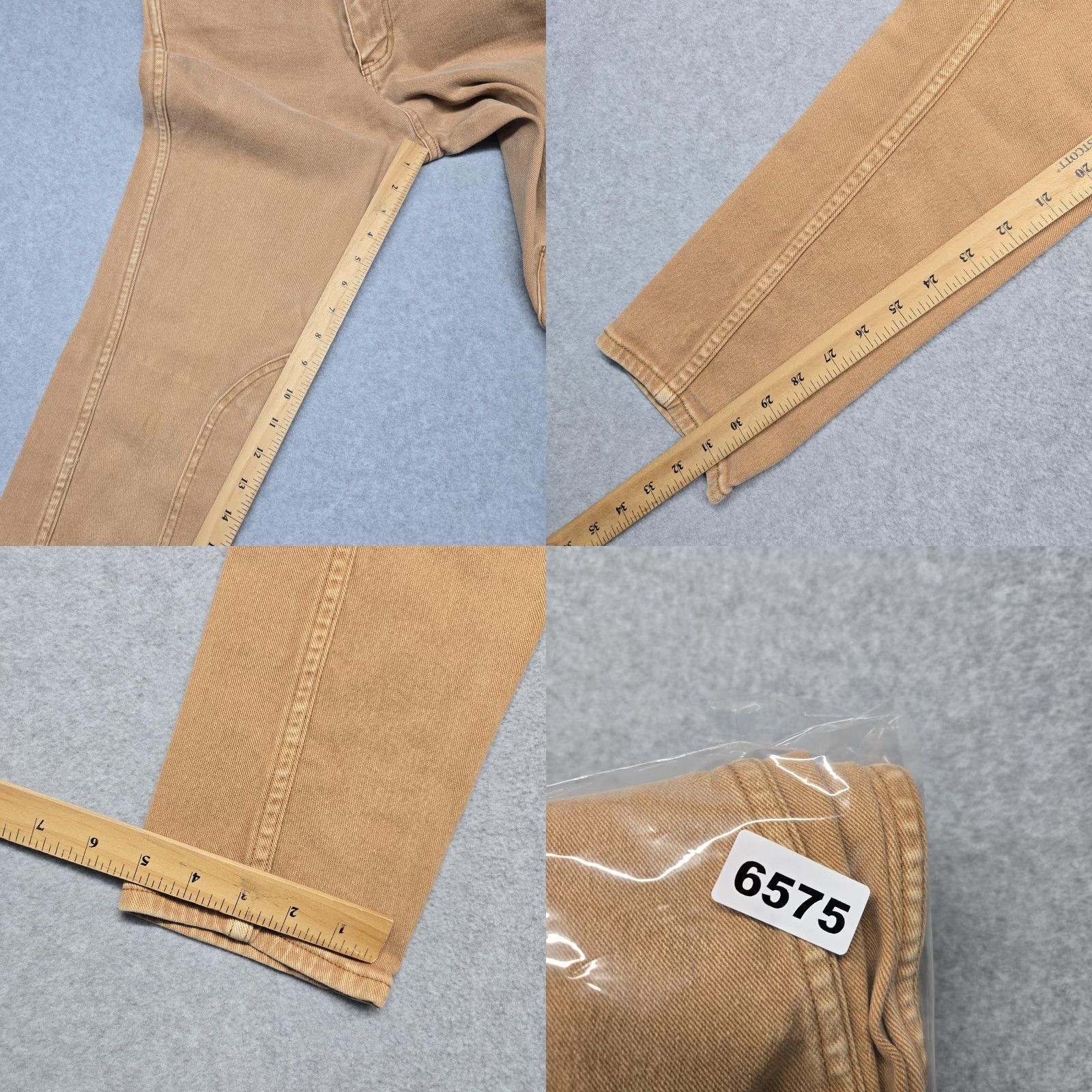 Vintage VINTAGE Miller's Jeans Mens 32x31 Tan Western Stretch Denim Cowboy Pants 90s USA Brown Slim Straight Denim Cowboy Male Mens Size US 29 - 10 Thumbnail