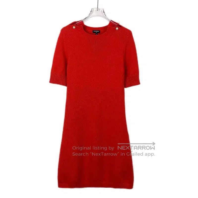 Chanel Chanel Red Cashmere Dress for Women . Size XXS / US 00 / IT 34 - 1 Thumbnail