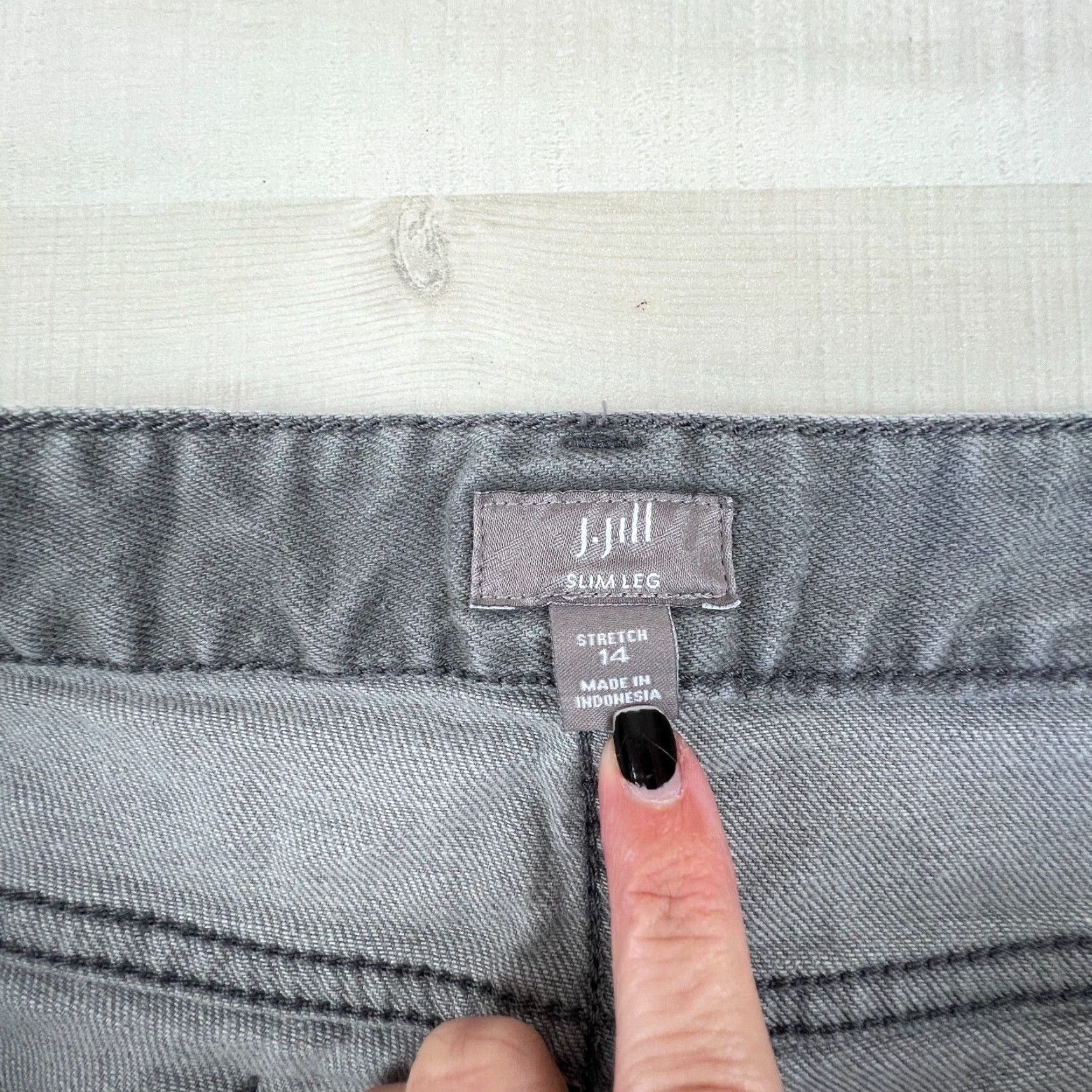 J. Jill J Jill Women's 14 Gray Slim Leg Mid Rise Stretch Jeans Size 36" / US 14 / IT 50 - 4 Thumbnail
